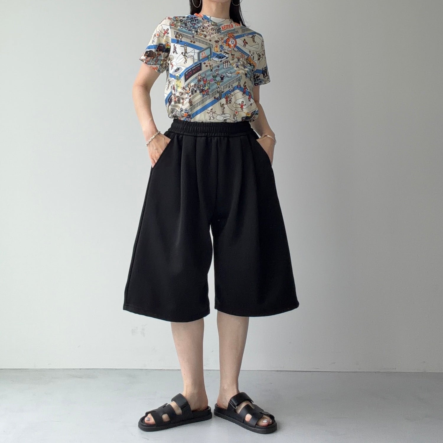 【選べるタイプ】super loose sweat half pants / ivory