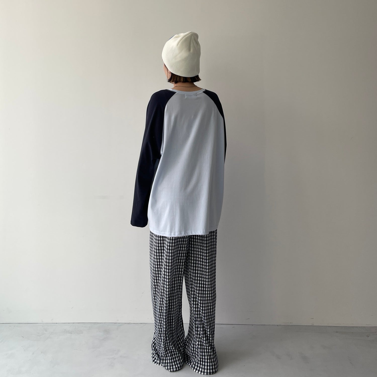 24h CHECK PANTS / black