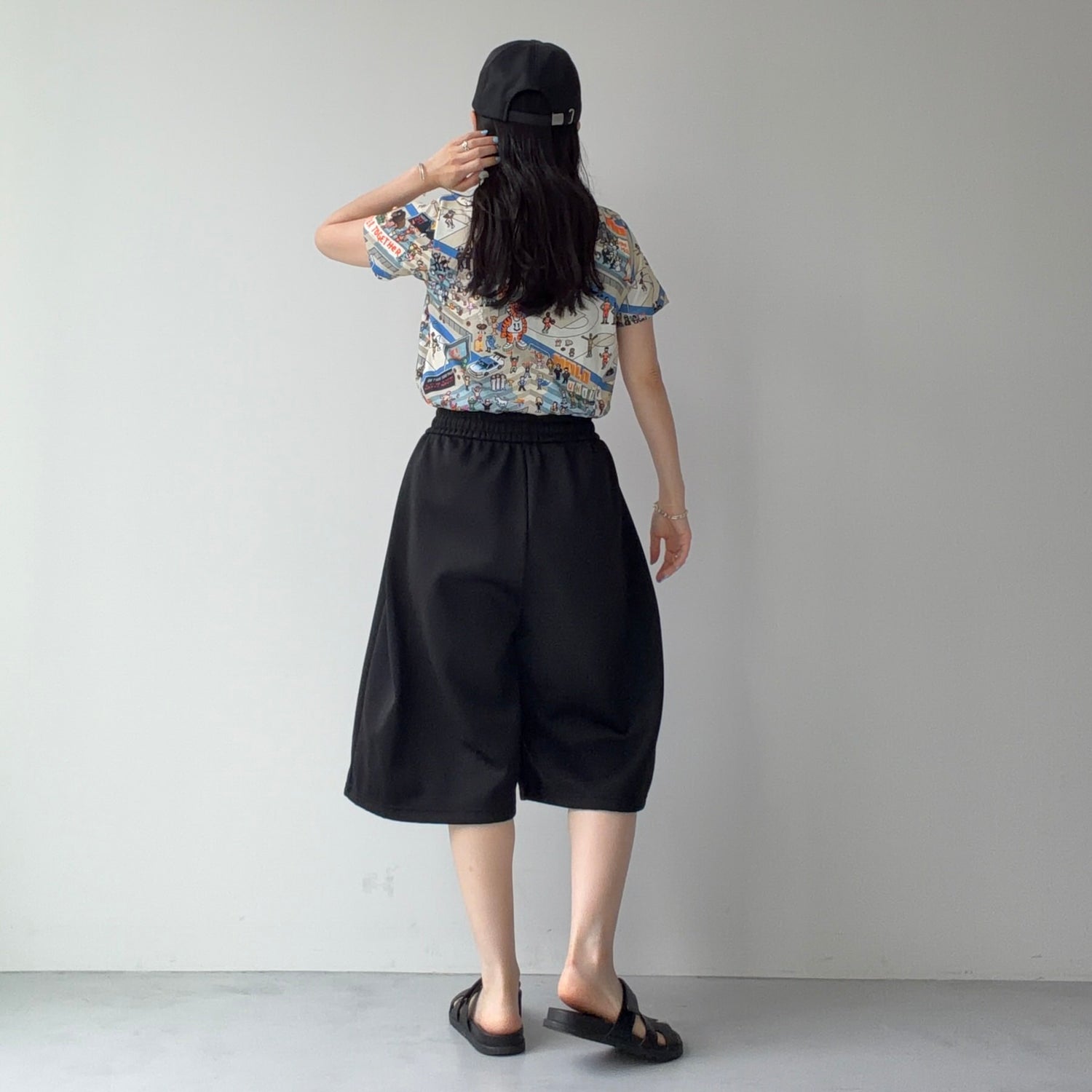 【選べるタイプ】super loose sweat half pants / ivory