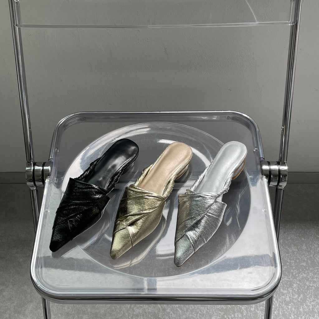 metallic cone mule / 3color | wee9s | ウィークス