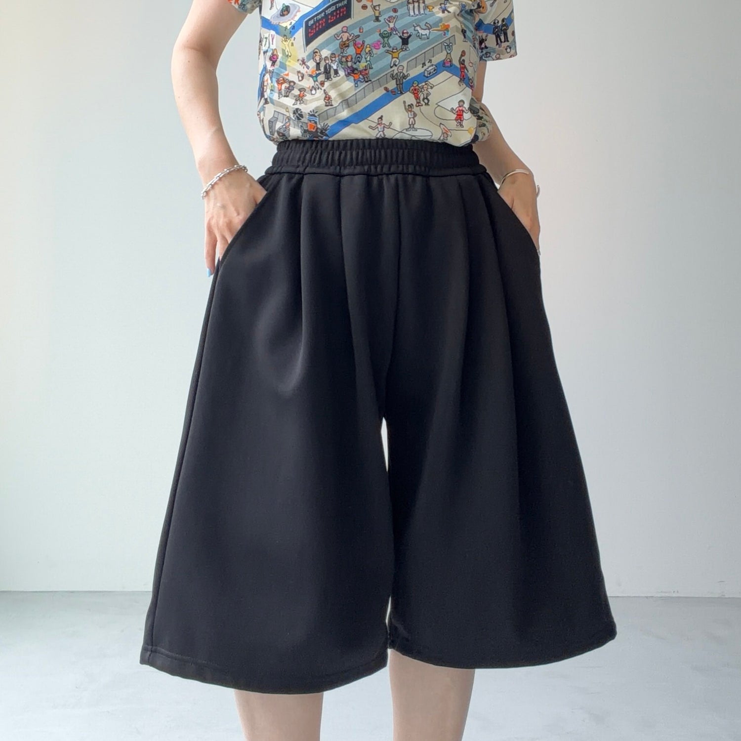【選べるタイプ】super loose sweat half pants / ivory