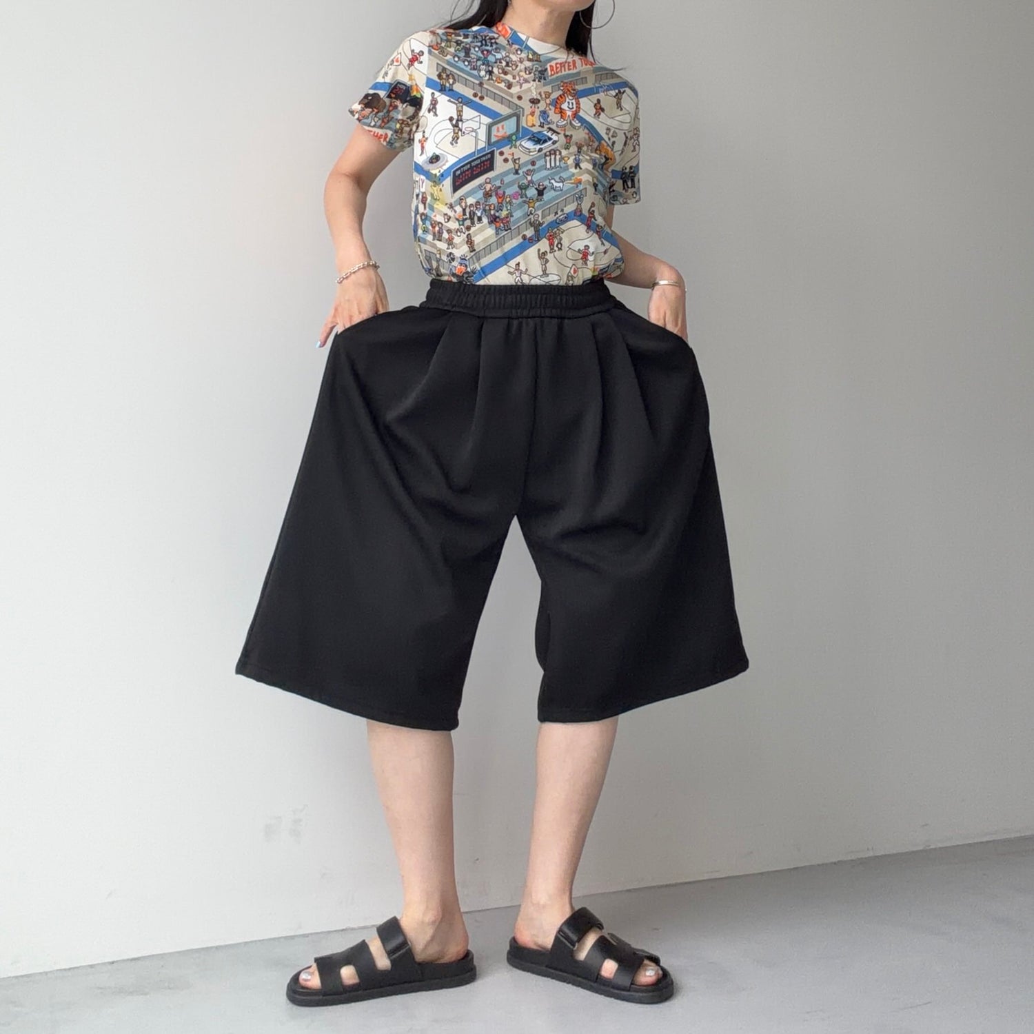 【選べるタイプ】super loose sweat half pants / ivory
