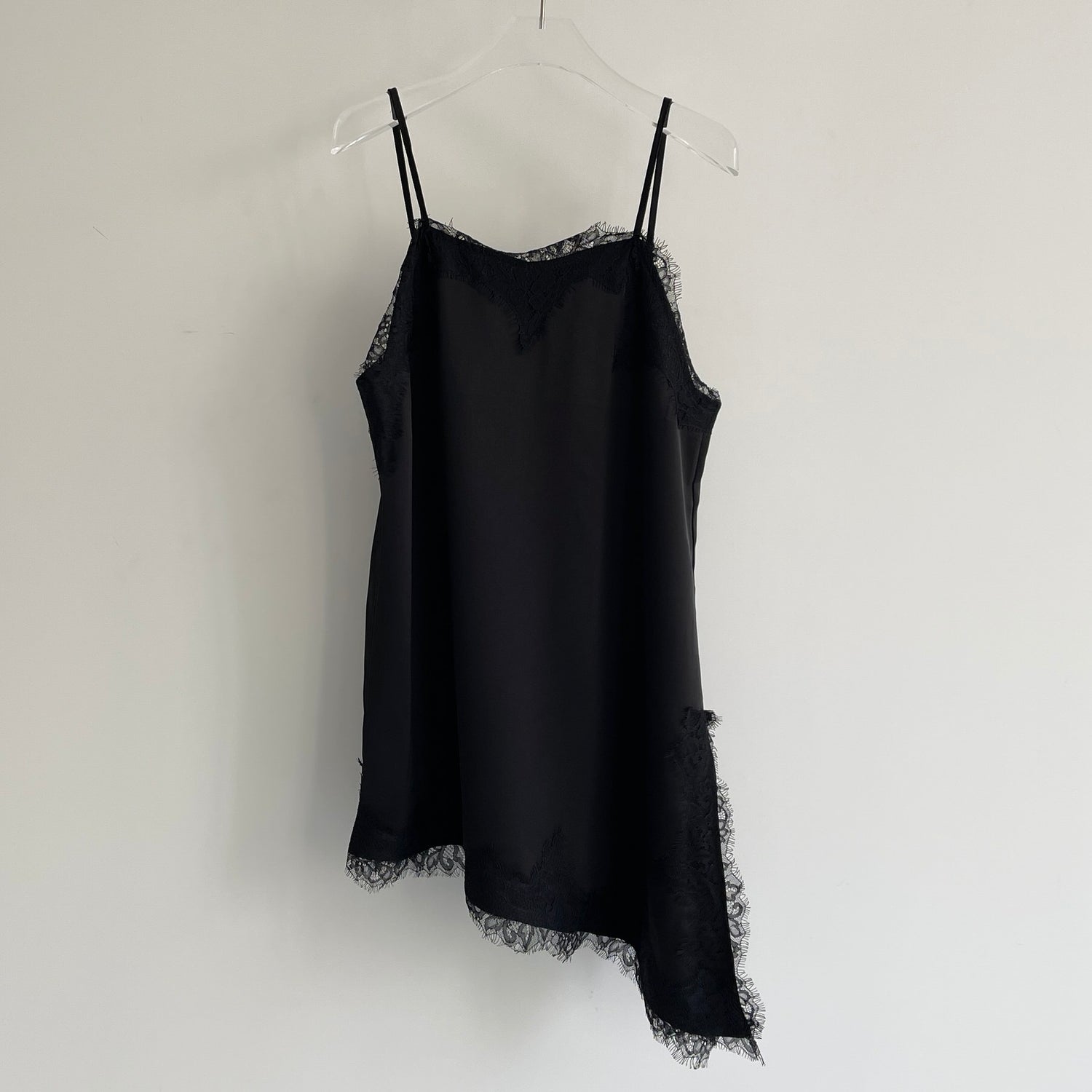 milky lace camisole / black
