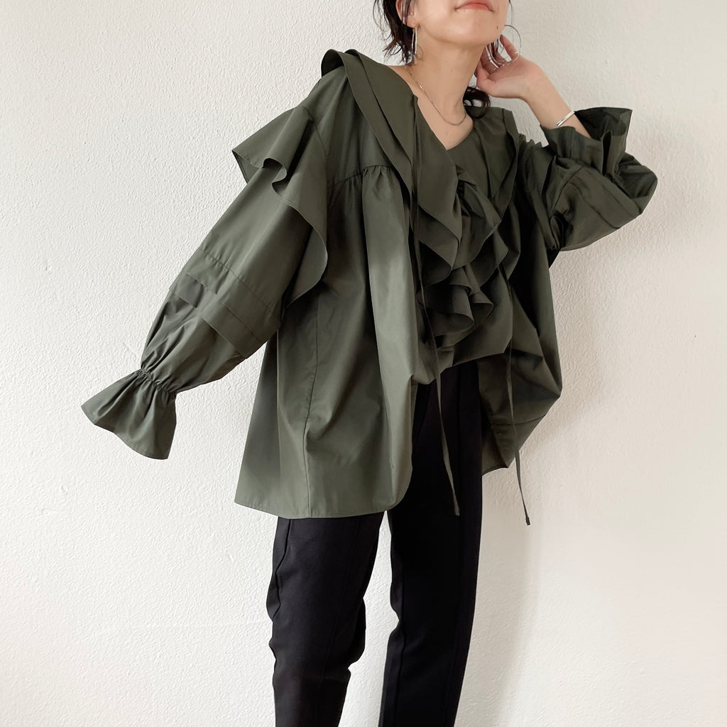CHERIE - cherily  big frill blouse オーバーフリル シャツ CHERIE - cherily big frill blouse オーバーフリル シャツ の