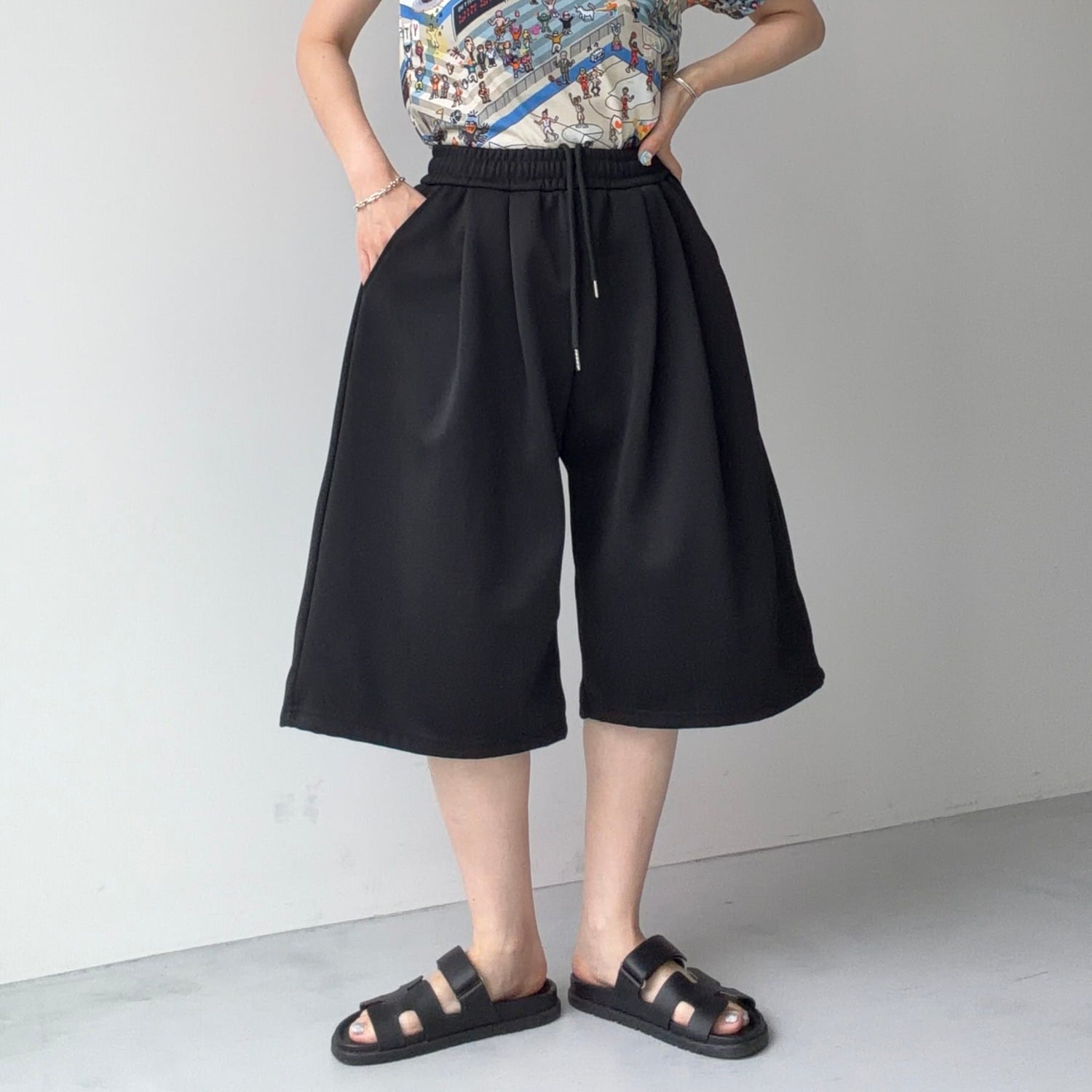 【選べるタイプ】super loose sweat half pants / ivory
