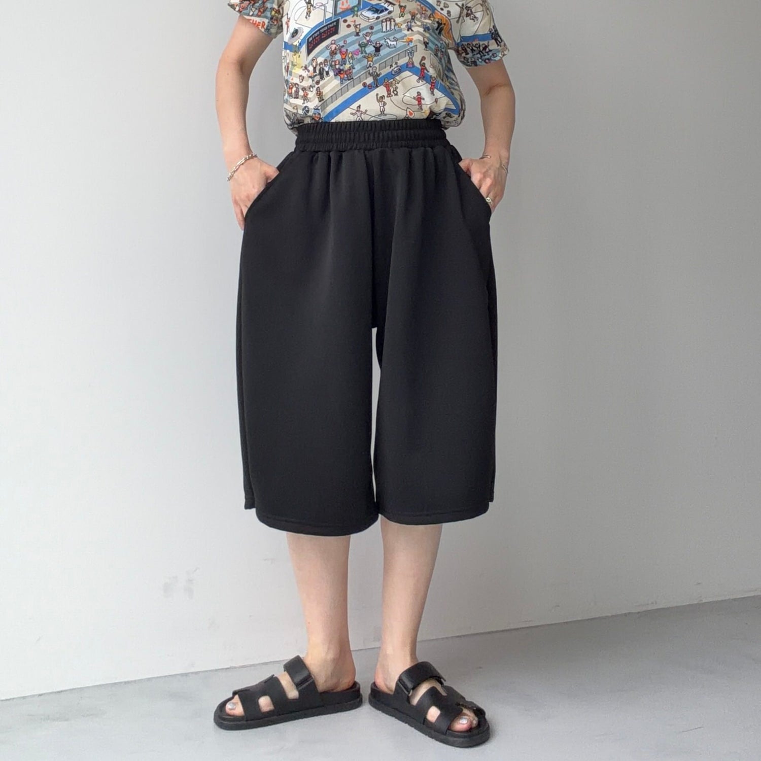 【選べるタイプ】super loose sweat half pants / ivory