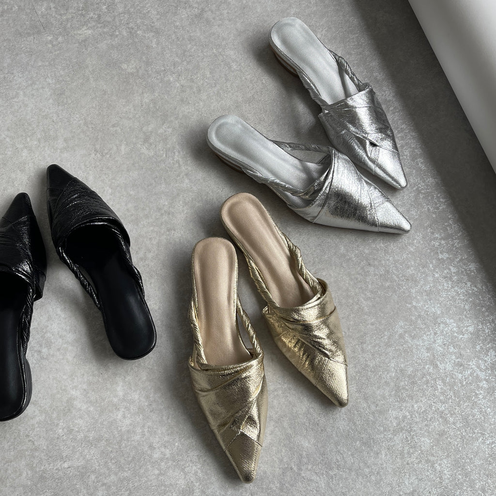 metallic cone mule / 3color | wee9s | ウィークス