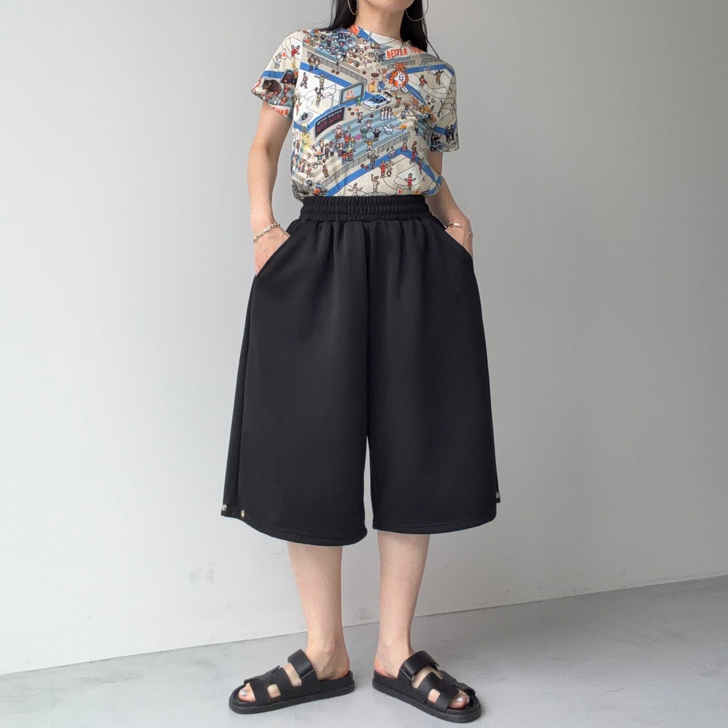 【選べるタイプ】super loose sweat half pants / ivory