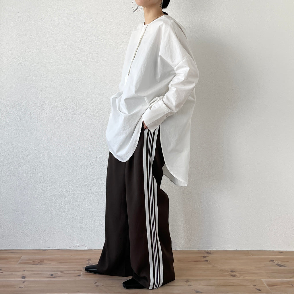 side line track pants / brown （サイドライントラックパンツ 