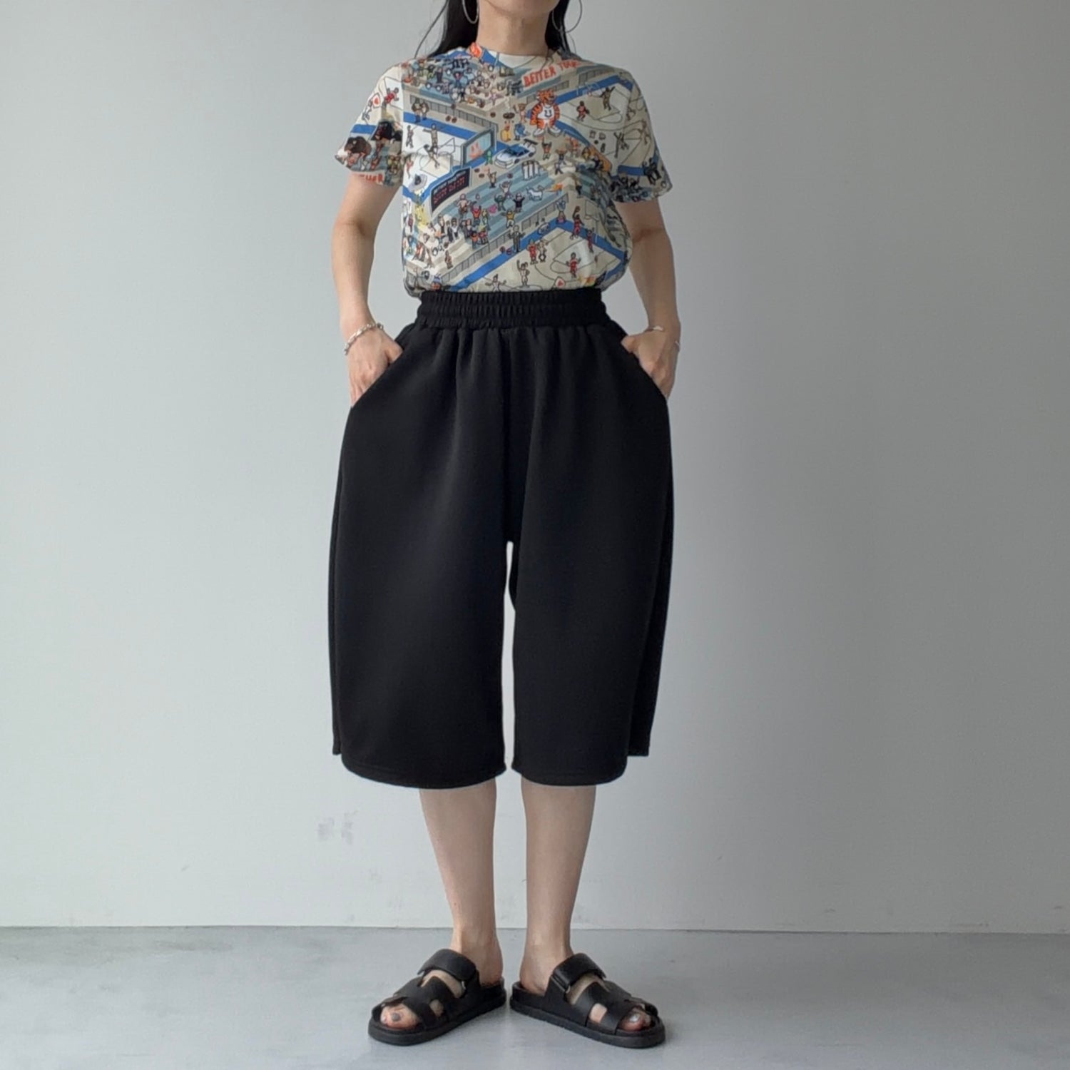 【選べるタイプ】super loose sweat half pants / ivory