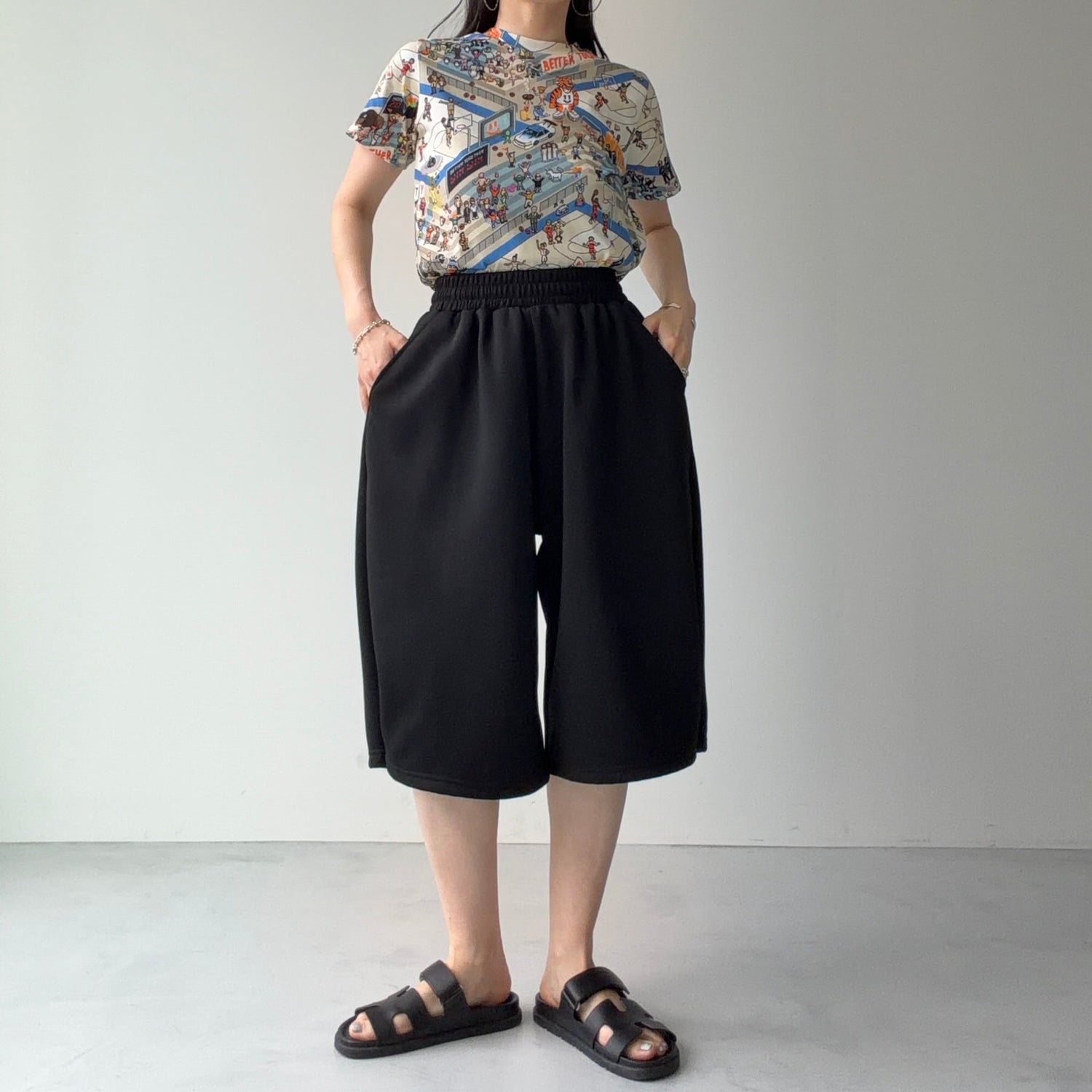 【選べるタイプ】super loose sweat half pants / ivory