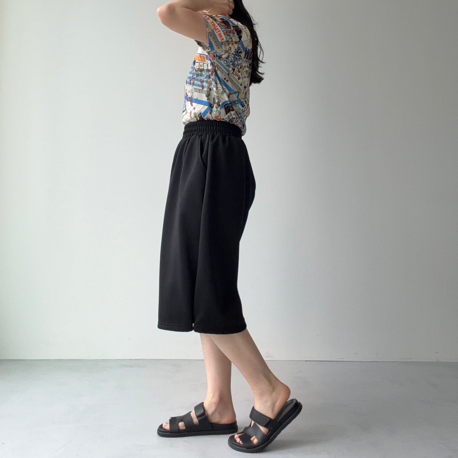 【選べるタイプ】super loose sweat half pants / ivory