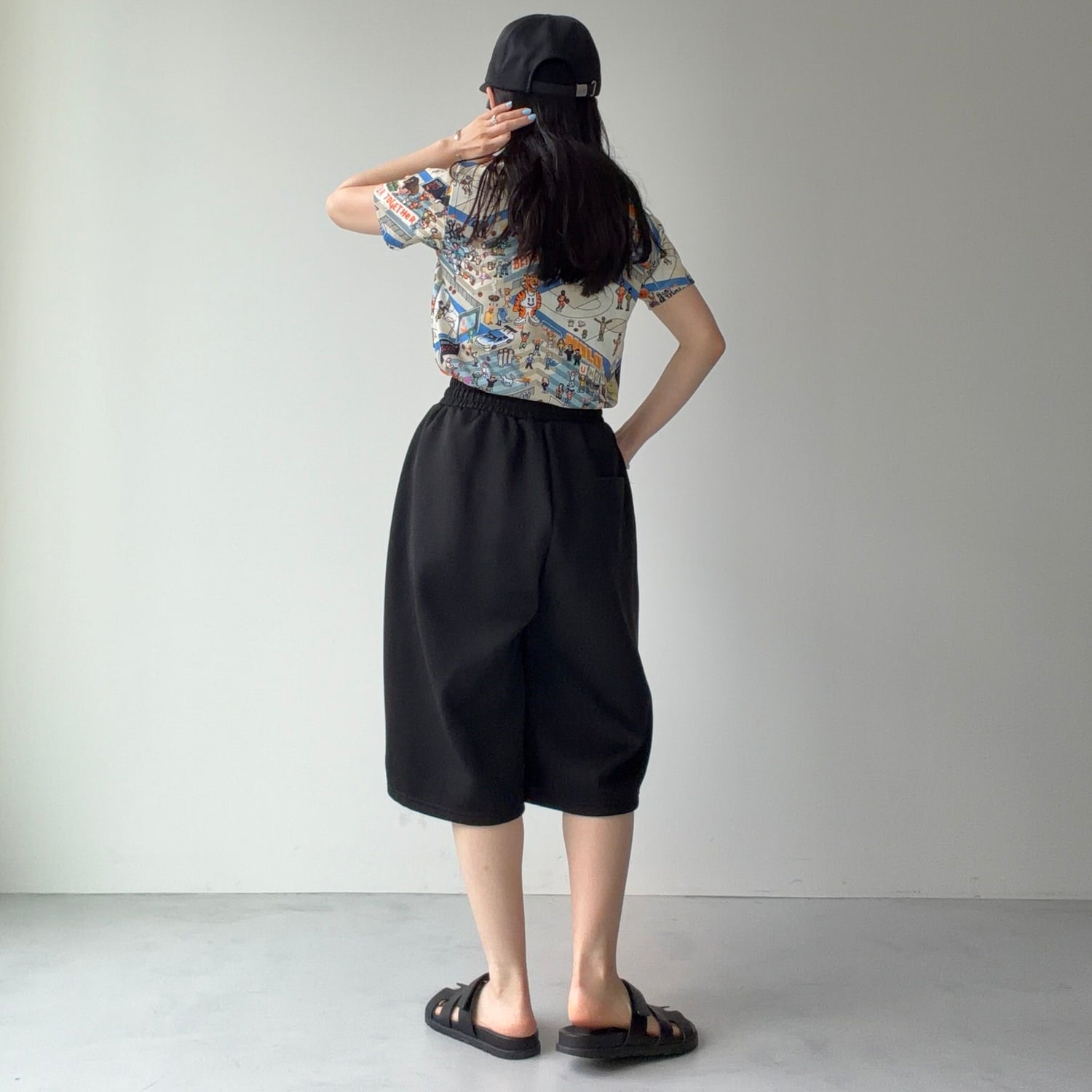【選べるタイプ】super loose sweat half pants / ivory