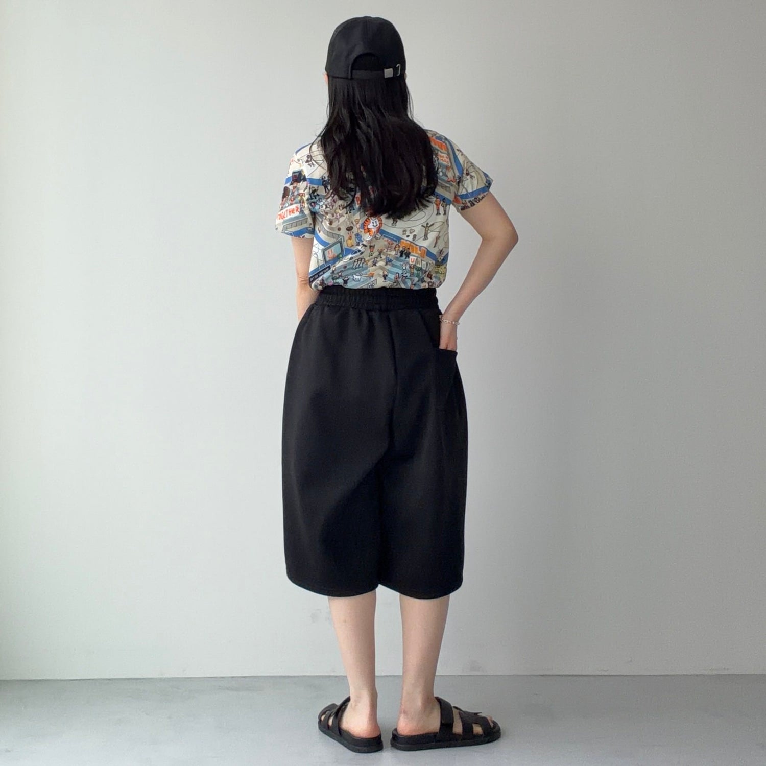 【選べるタイプ】super loose sweat half pants / ivory