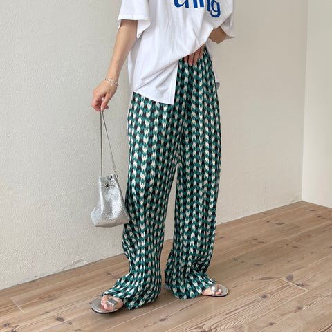 緑林シリーズ wee9s sheer pajamas check pants | ochge.org