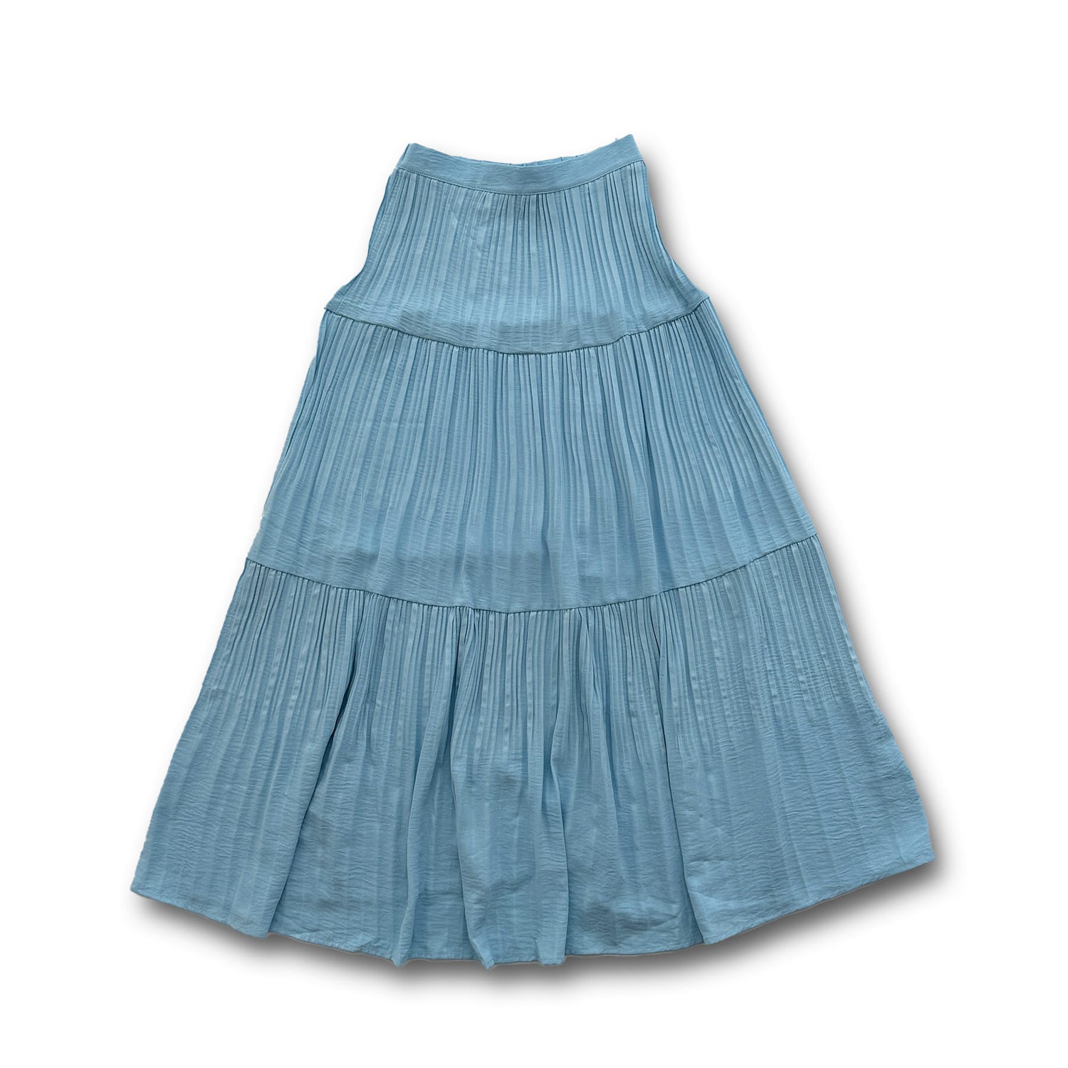 【SAMPLE】gather pleats skirt / light blue