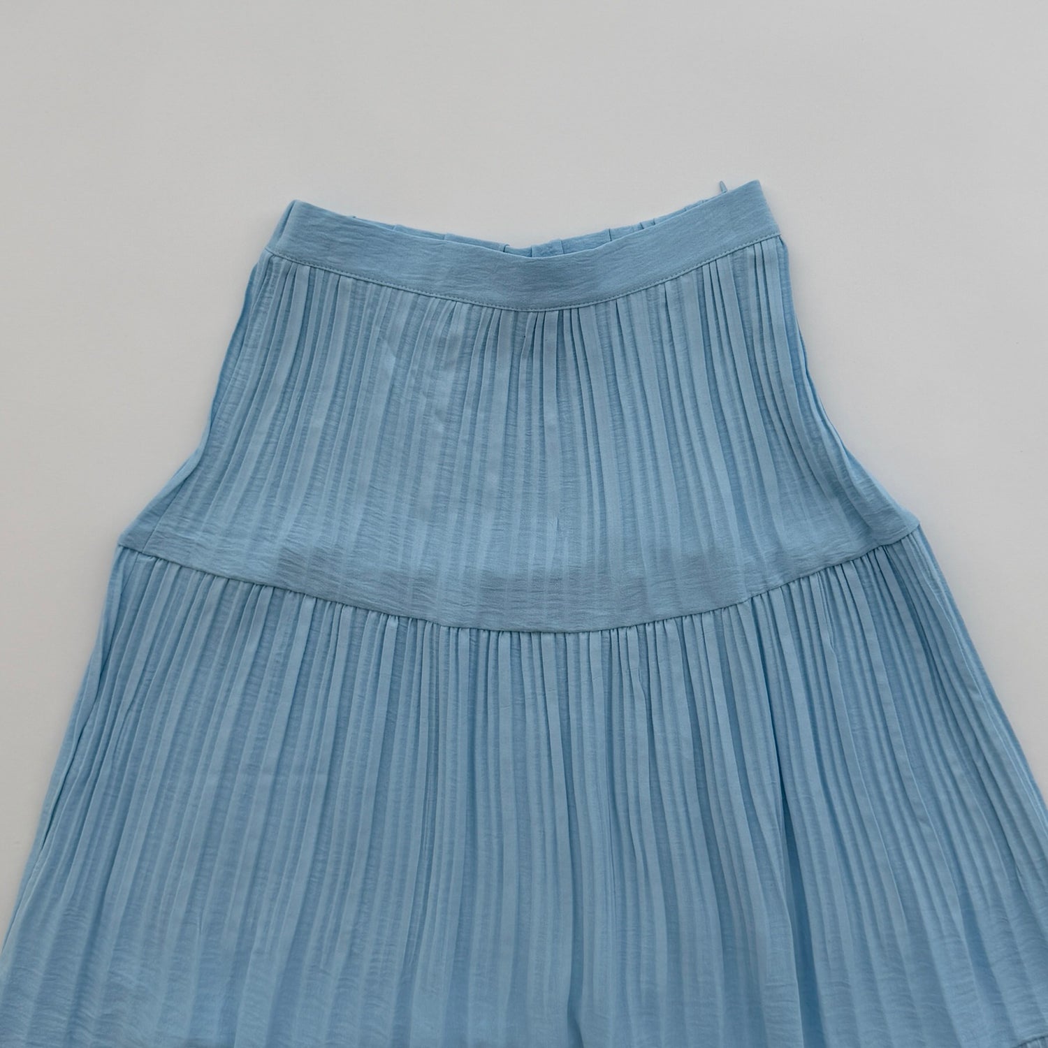【SAMPLE】gather pleats skirt / light blue