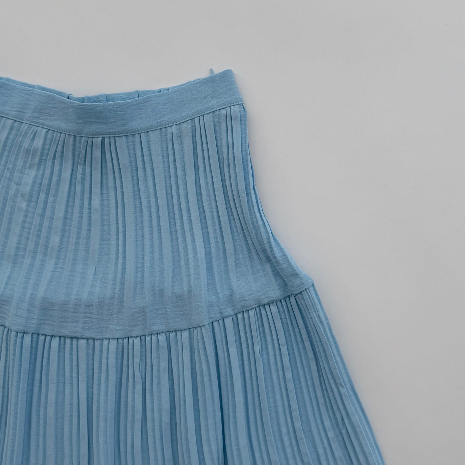 【SAMPLE】gather pleats skirt / light blue