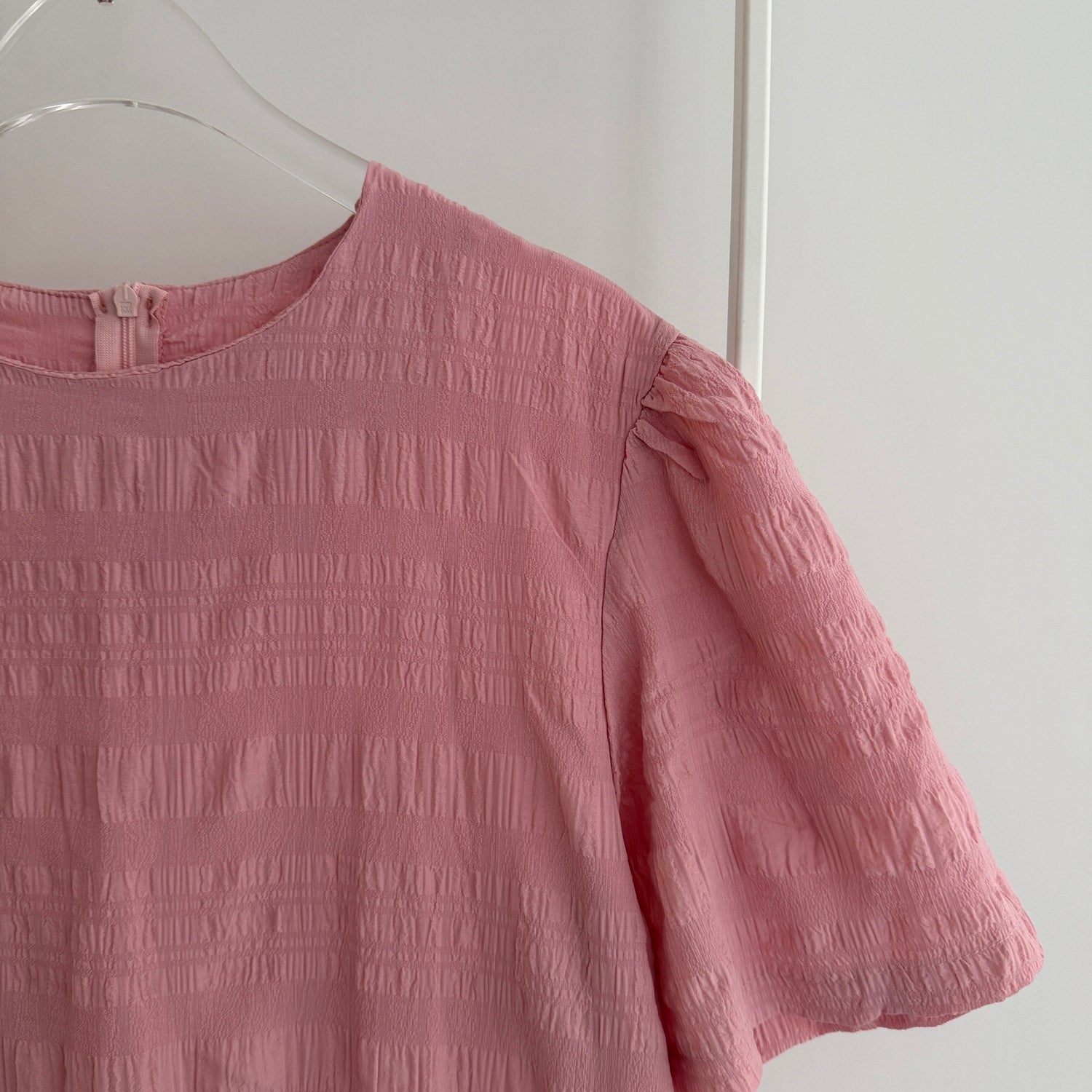 【SAMPLE】pokopoko peplum one piece  / pink