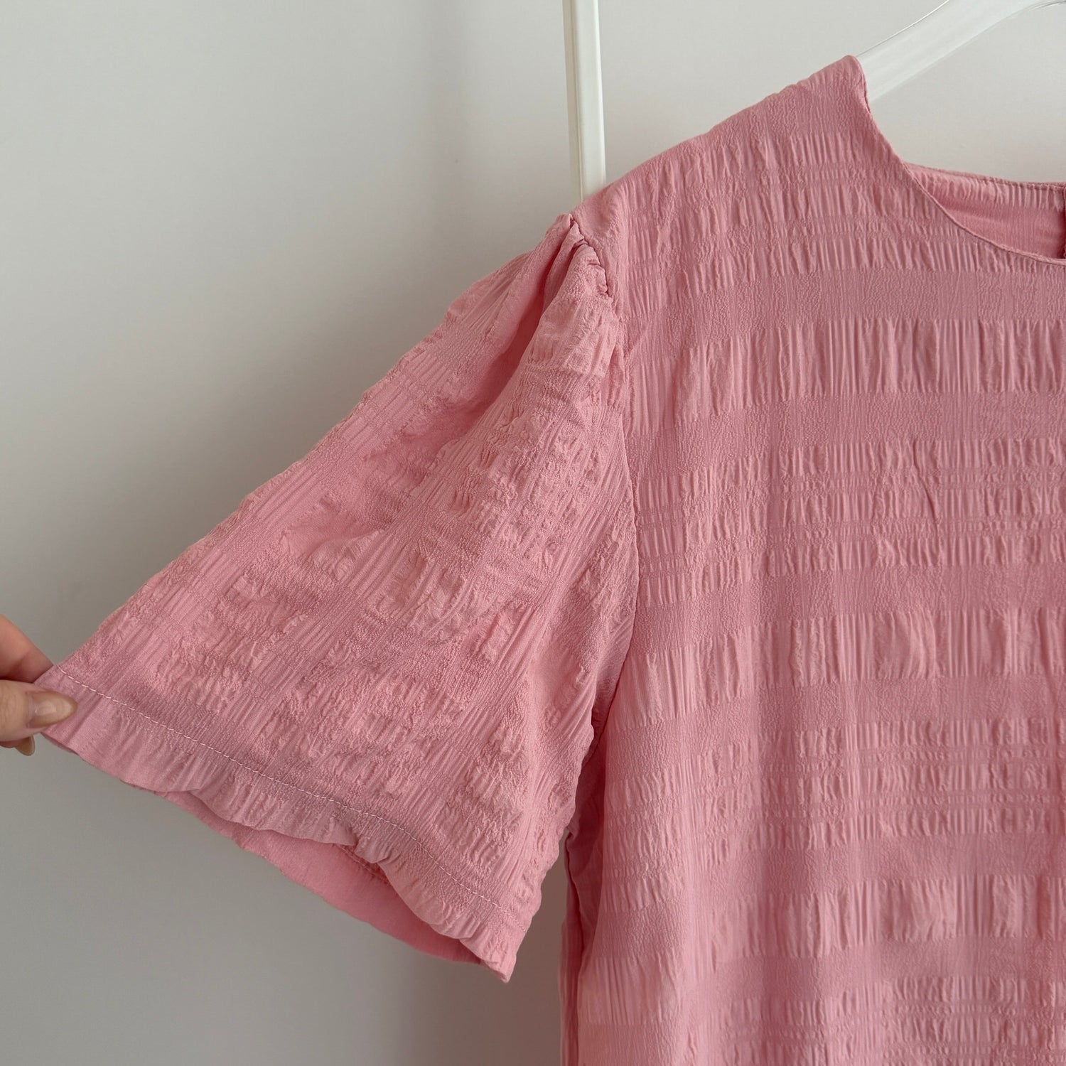 【SAMPLE】pokopoko peplum one piece  / pink