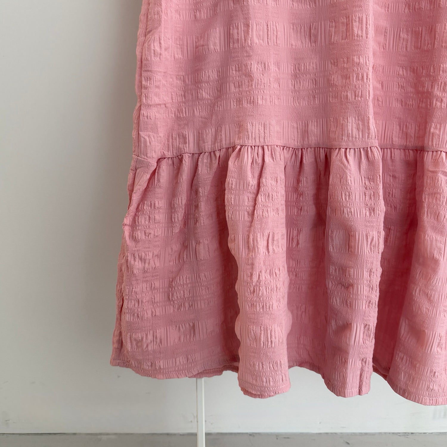 【SAMPLE】pokopoko peplum one piece  / pink