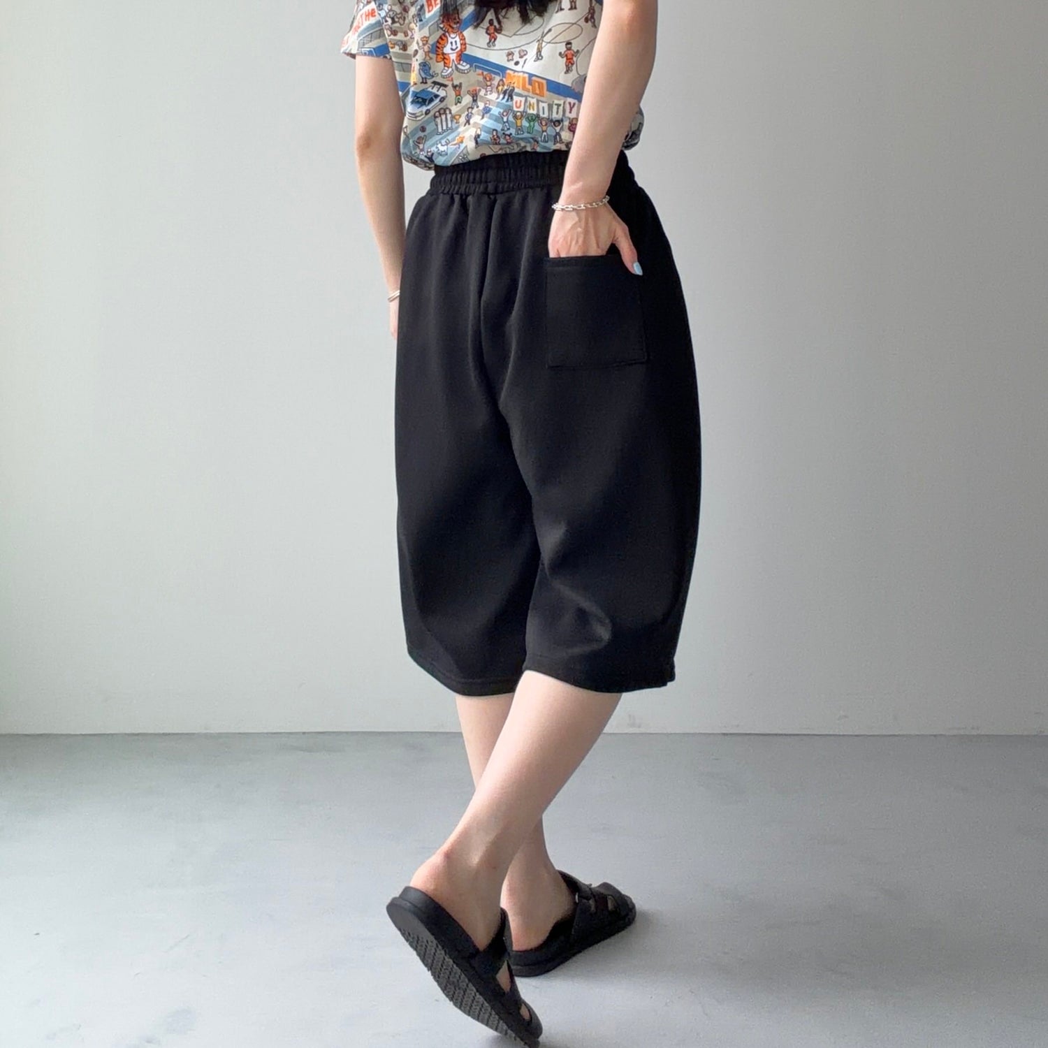 【選べるタイプ】super loose sweat half pants / ivory