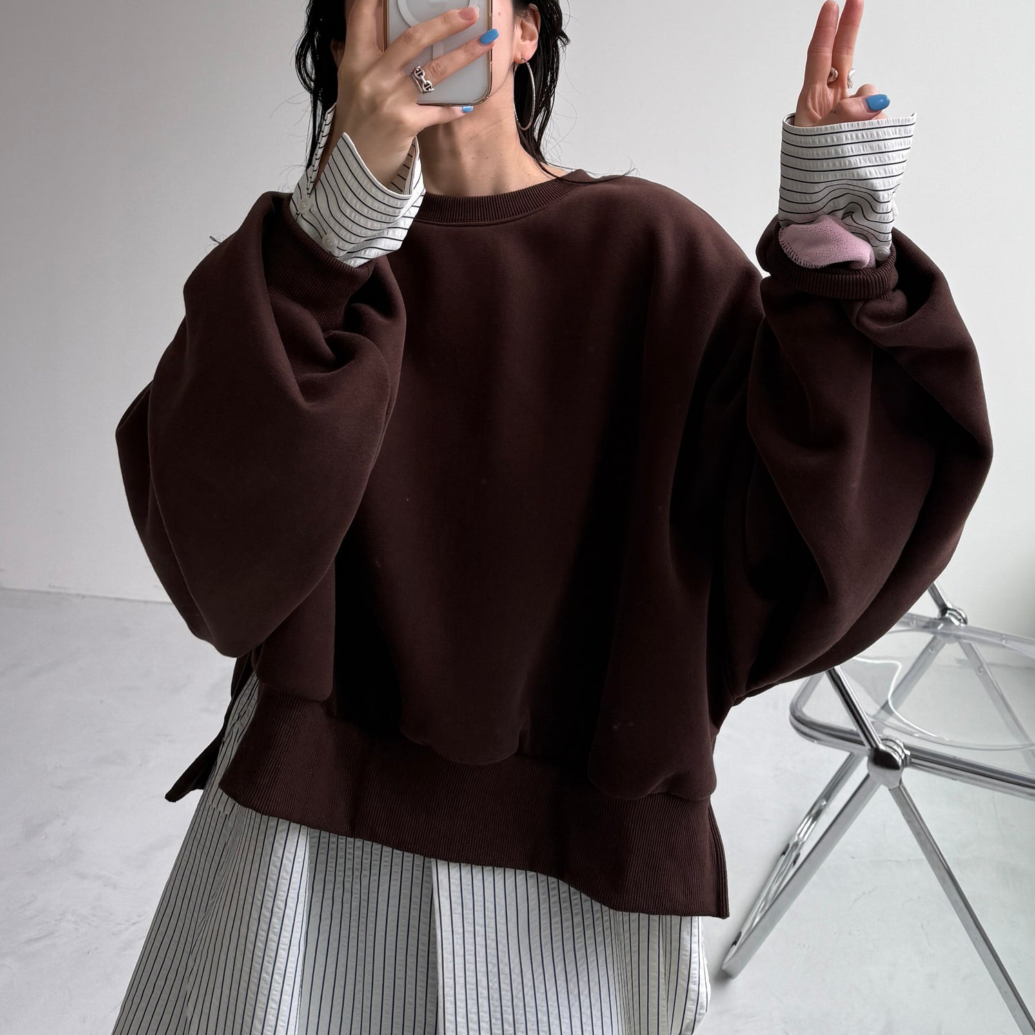 【公式サイト限定カラー】OSUMITSUKI sweat / brown [SHORT or FREE]