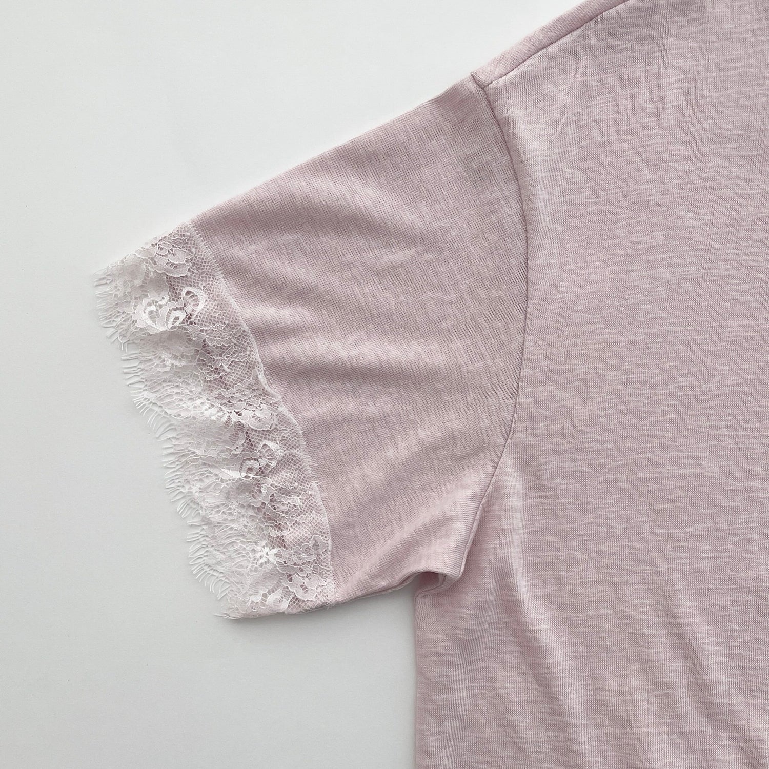 【SAMPLE】lace loose tee / pink