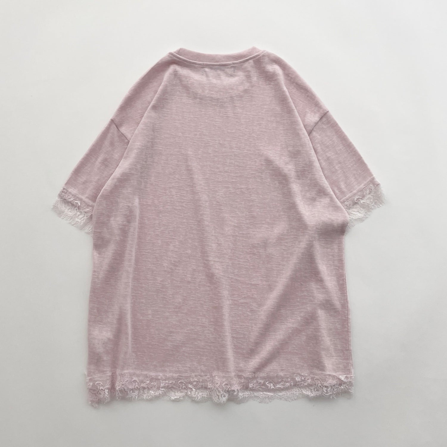 【SAMPLE】lace loose tee / pink