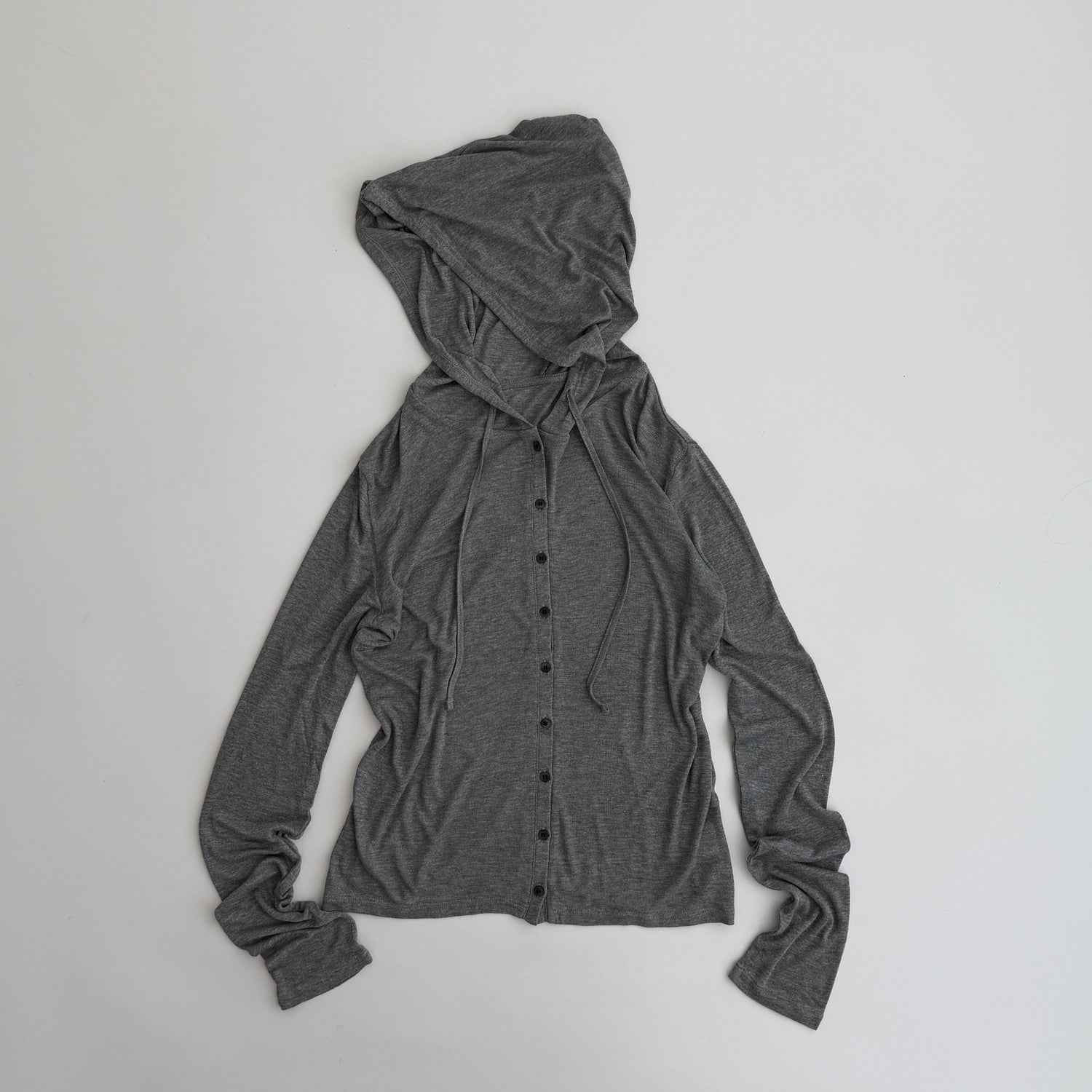 whisper hoodie cardigan /  gray