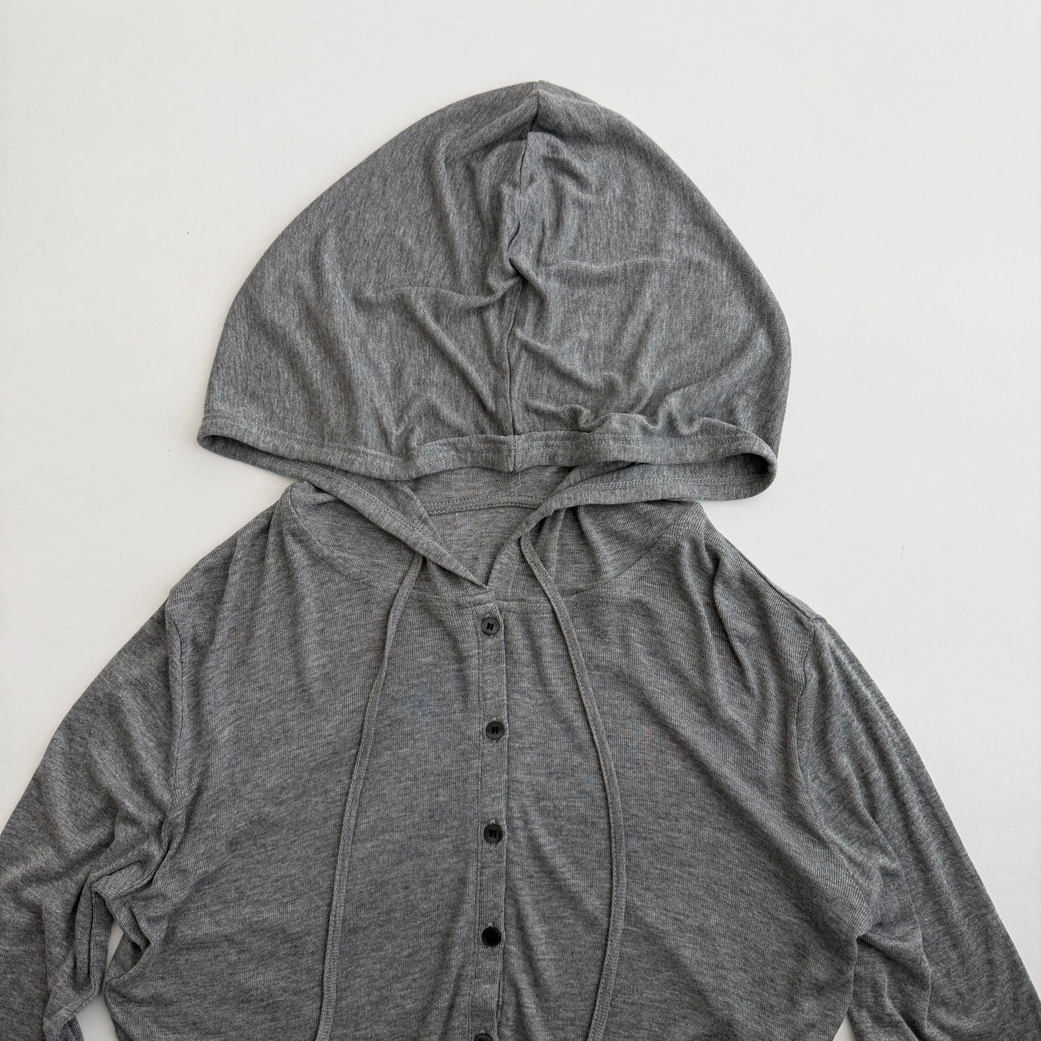 whisper hoodie cardigan /  gray