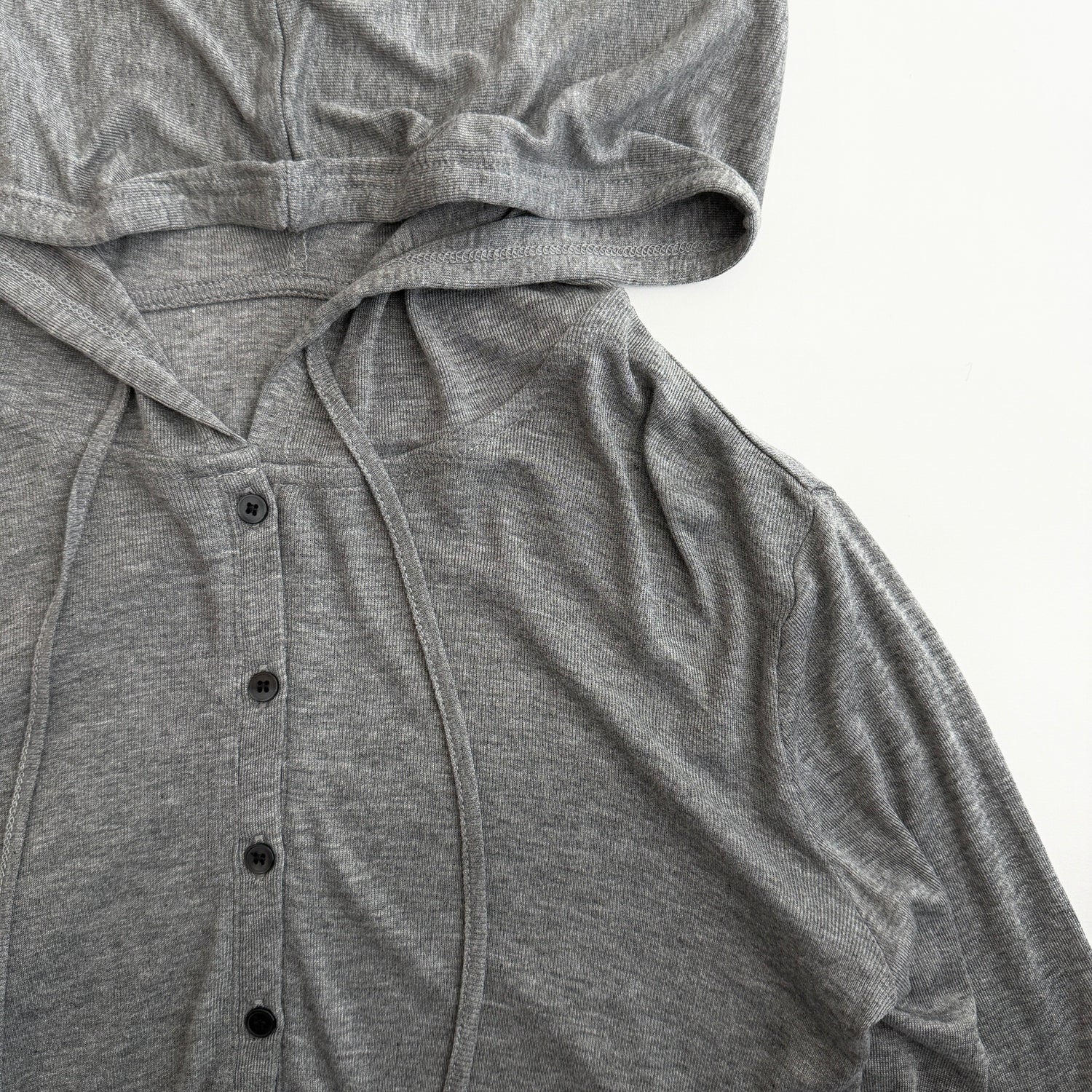 whisper hoodie cardigan /  gray