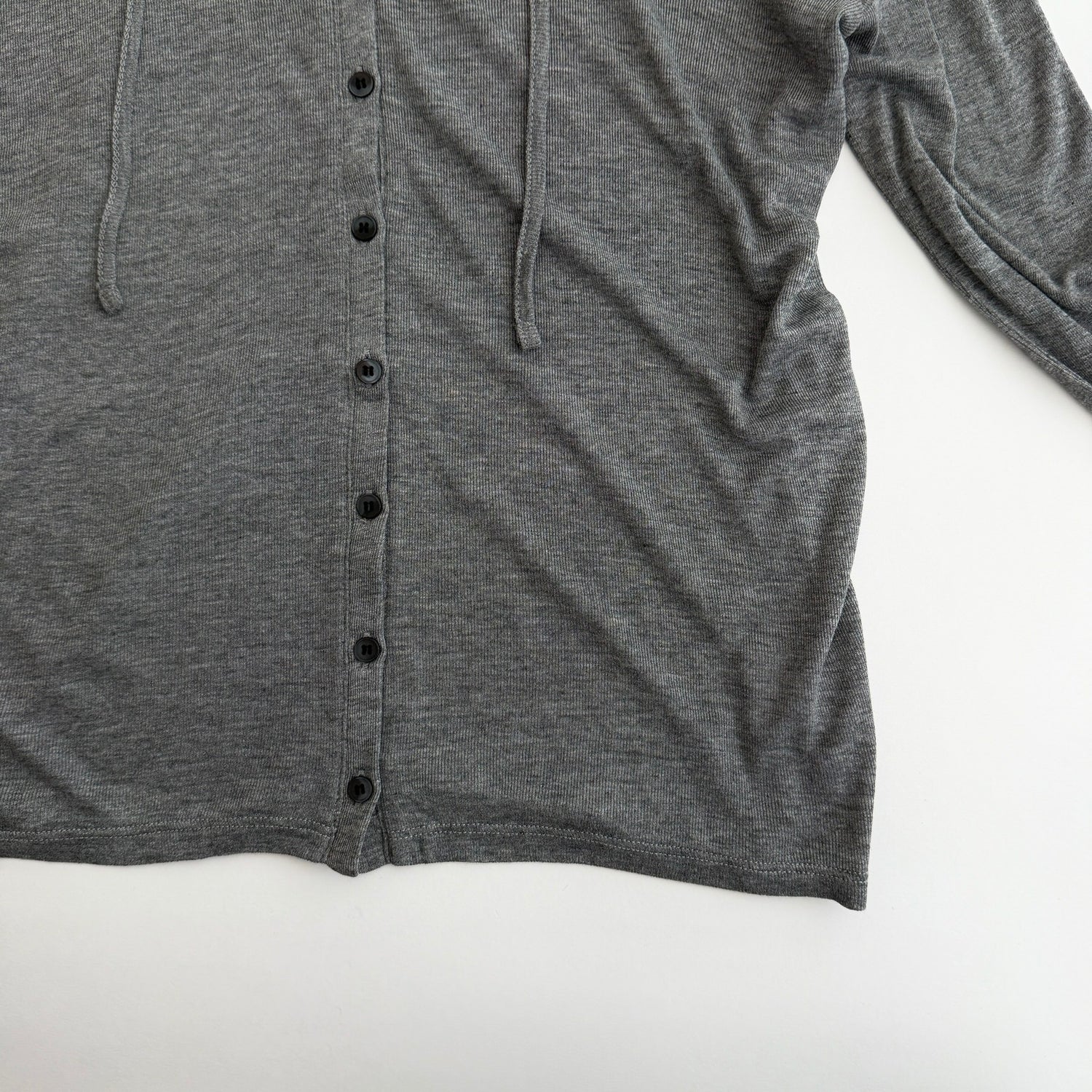 whisper hoodie cardigan /  gray
