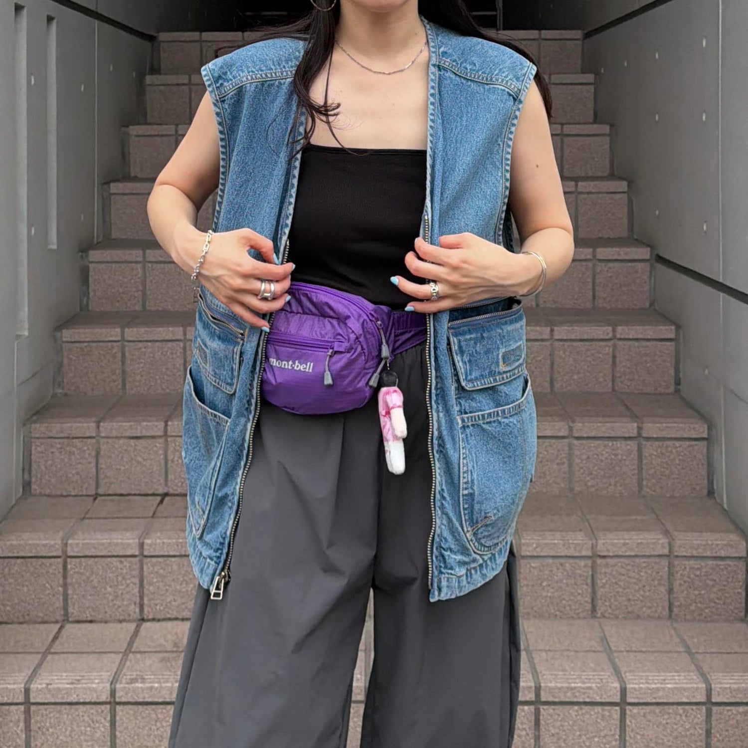 8 pockets BUDDY DENIM VEST / blue