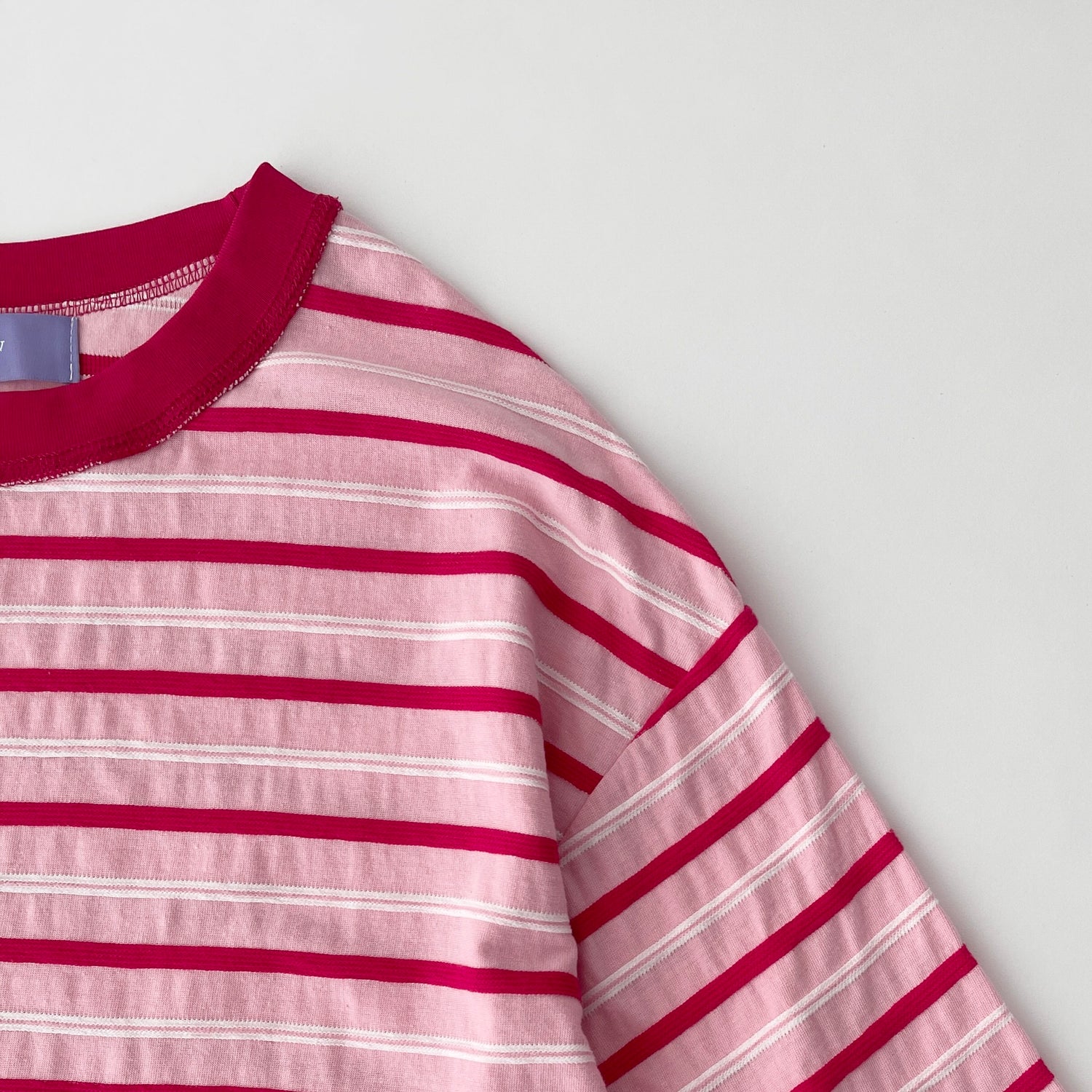 【SAMPLE】loose border tee / pink