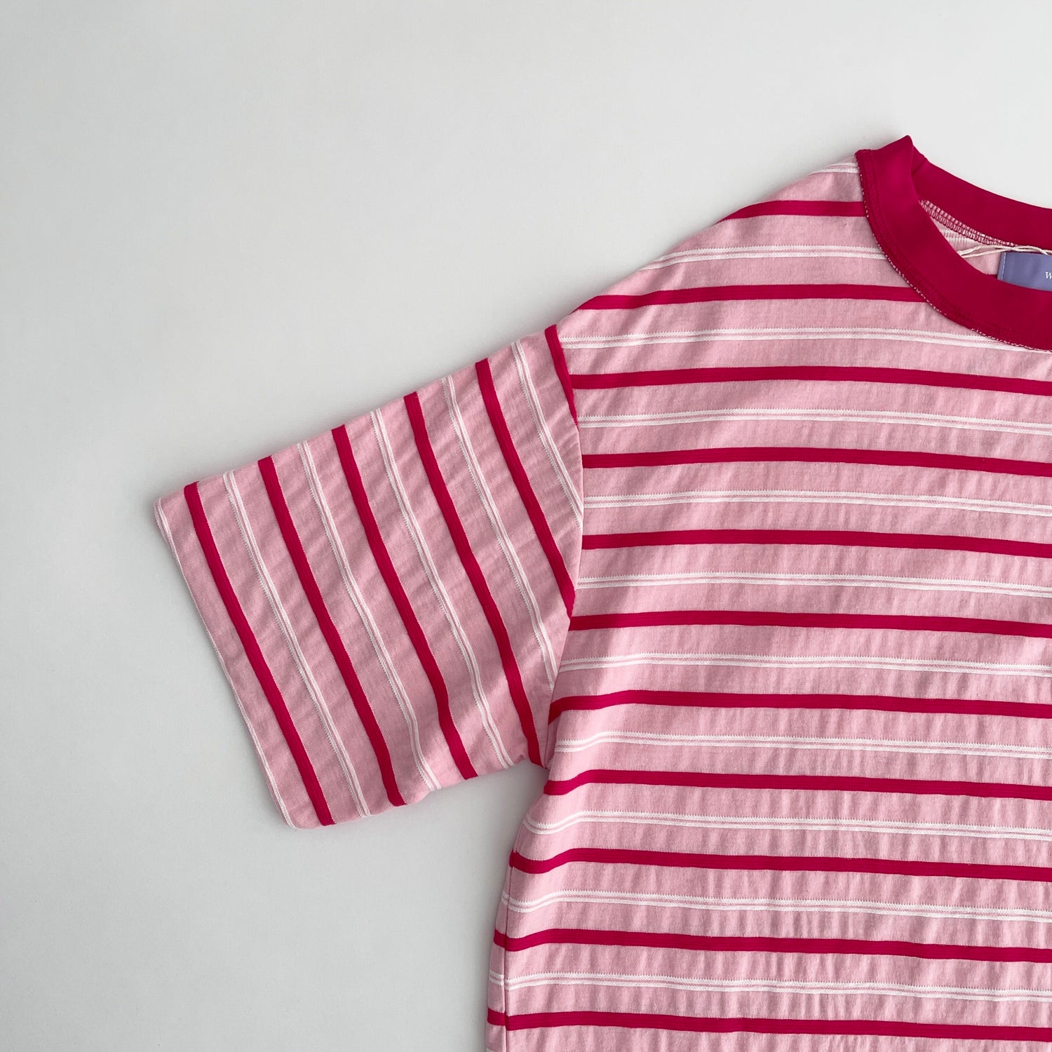 【SAMPLE】loose border tee / pink