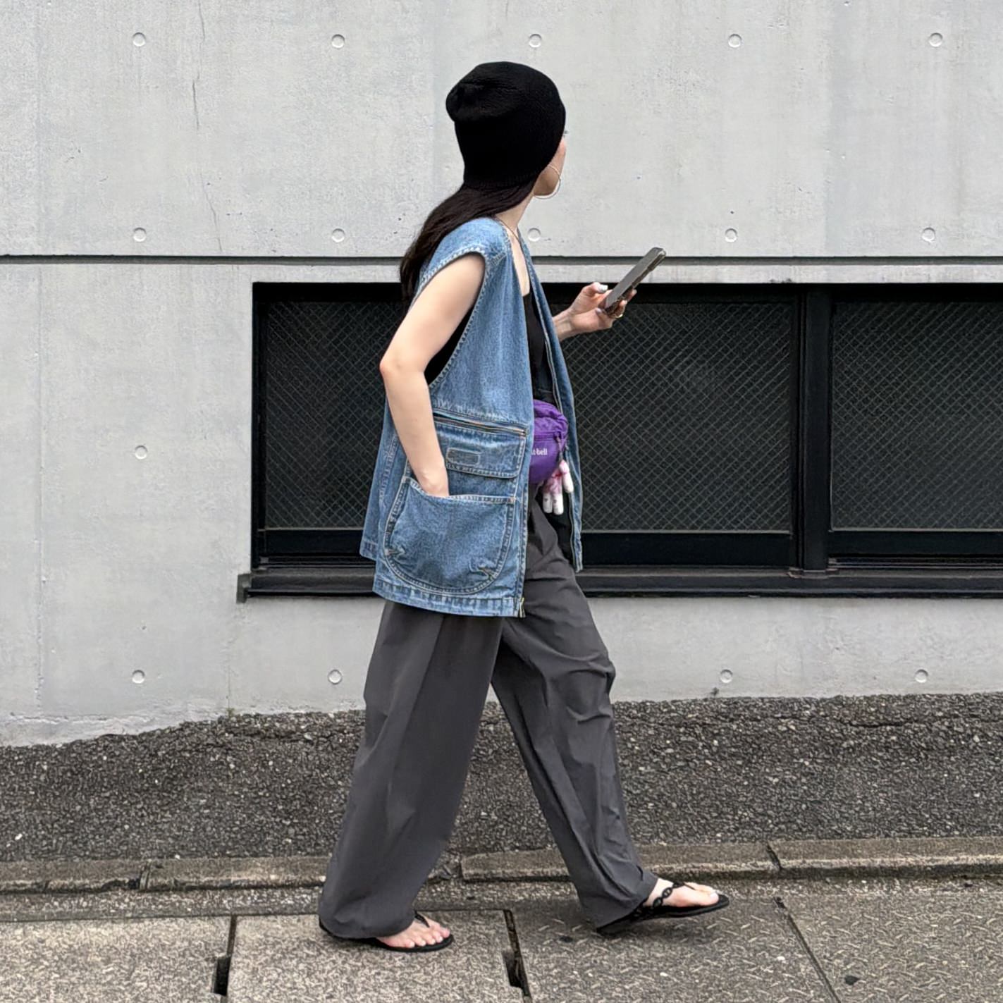 8 pockets BUDDY DENIM VEST / blue