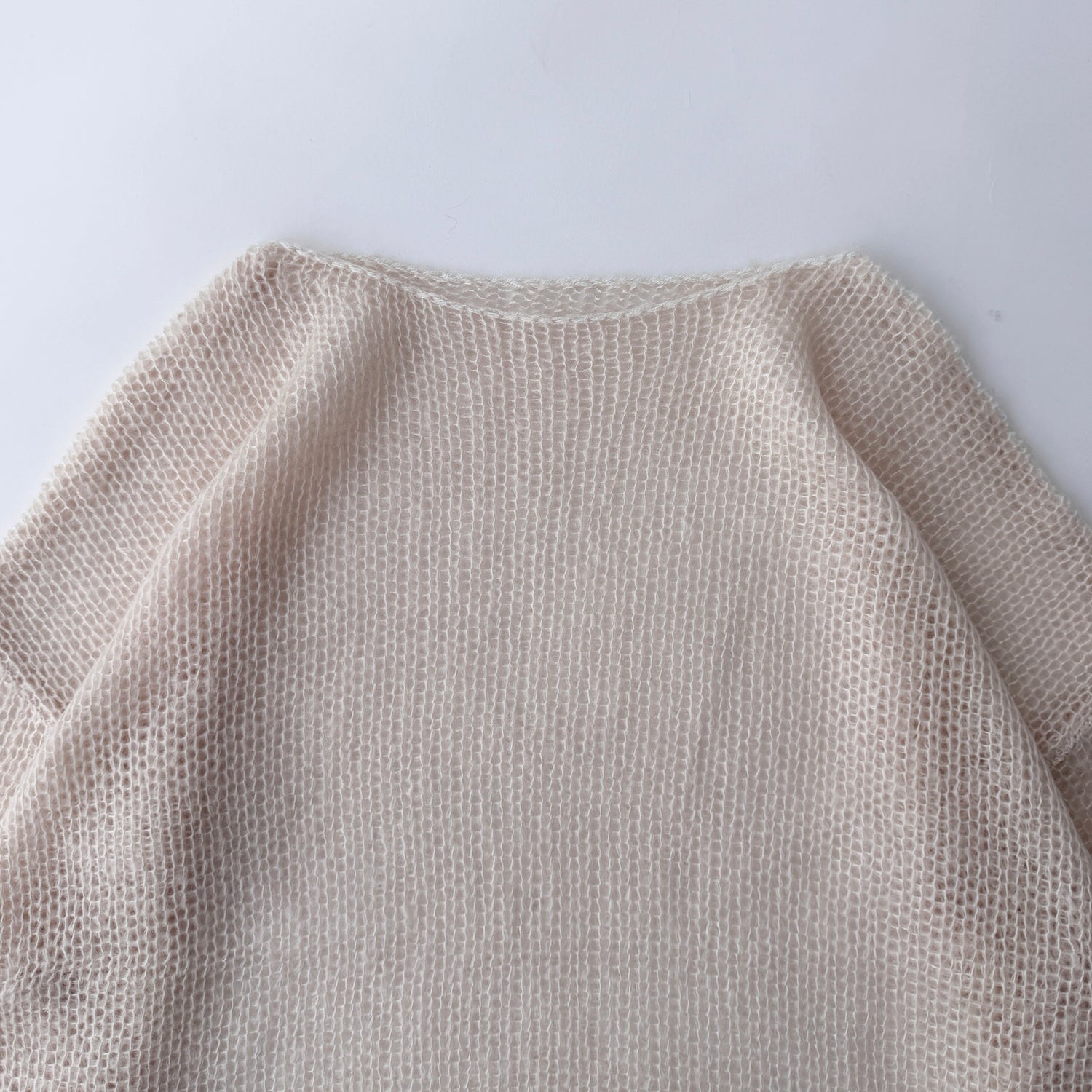 cinnamon mesh knit / ivory