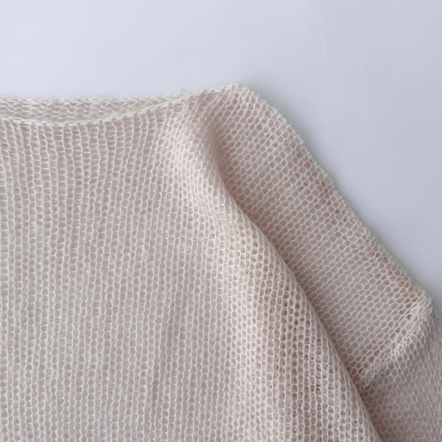 cinnamon mesh knit / ivory