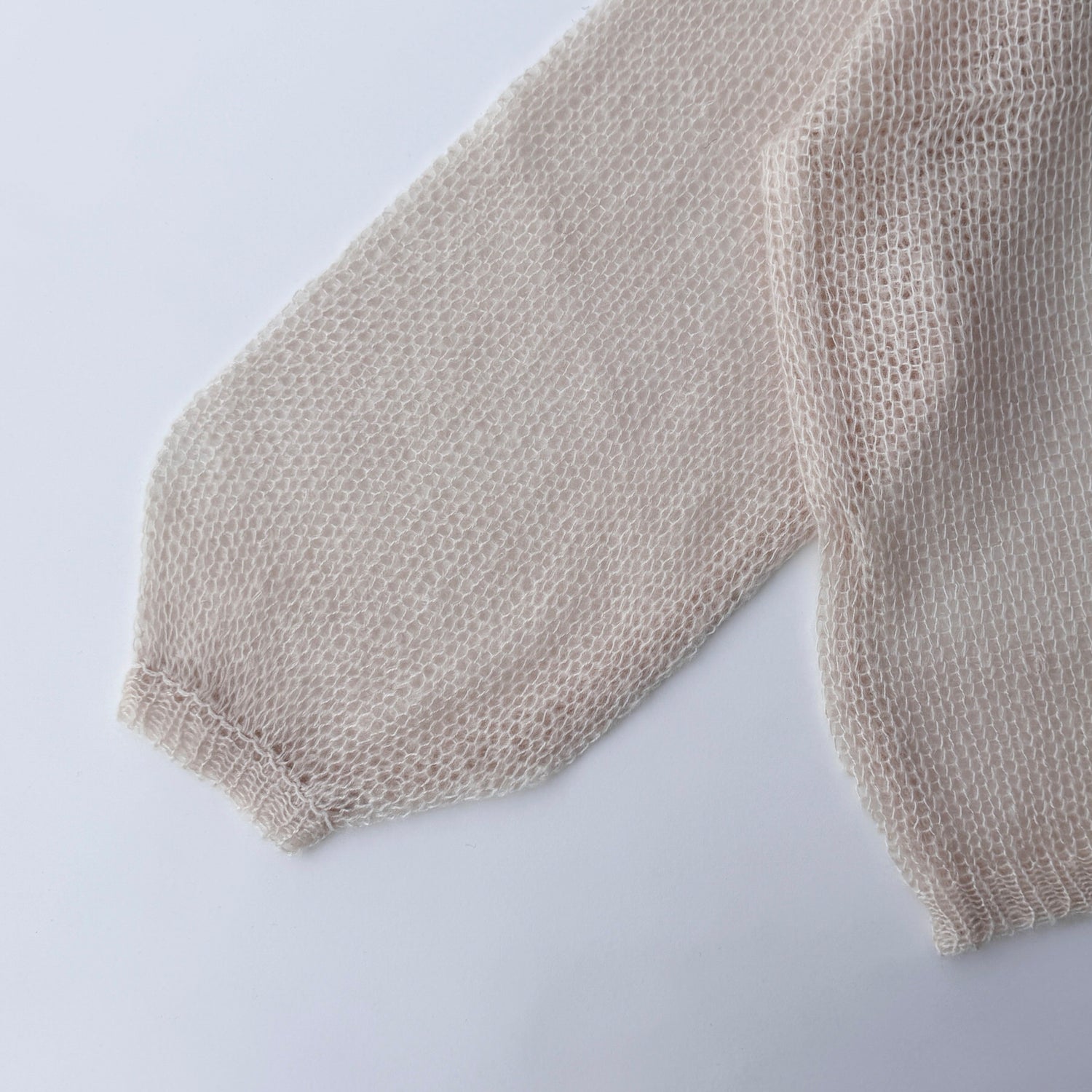 cinnamon mesh knit / ivory