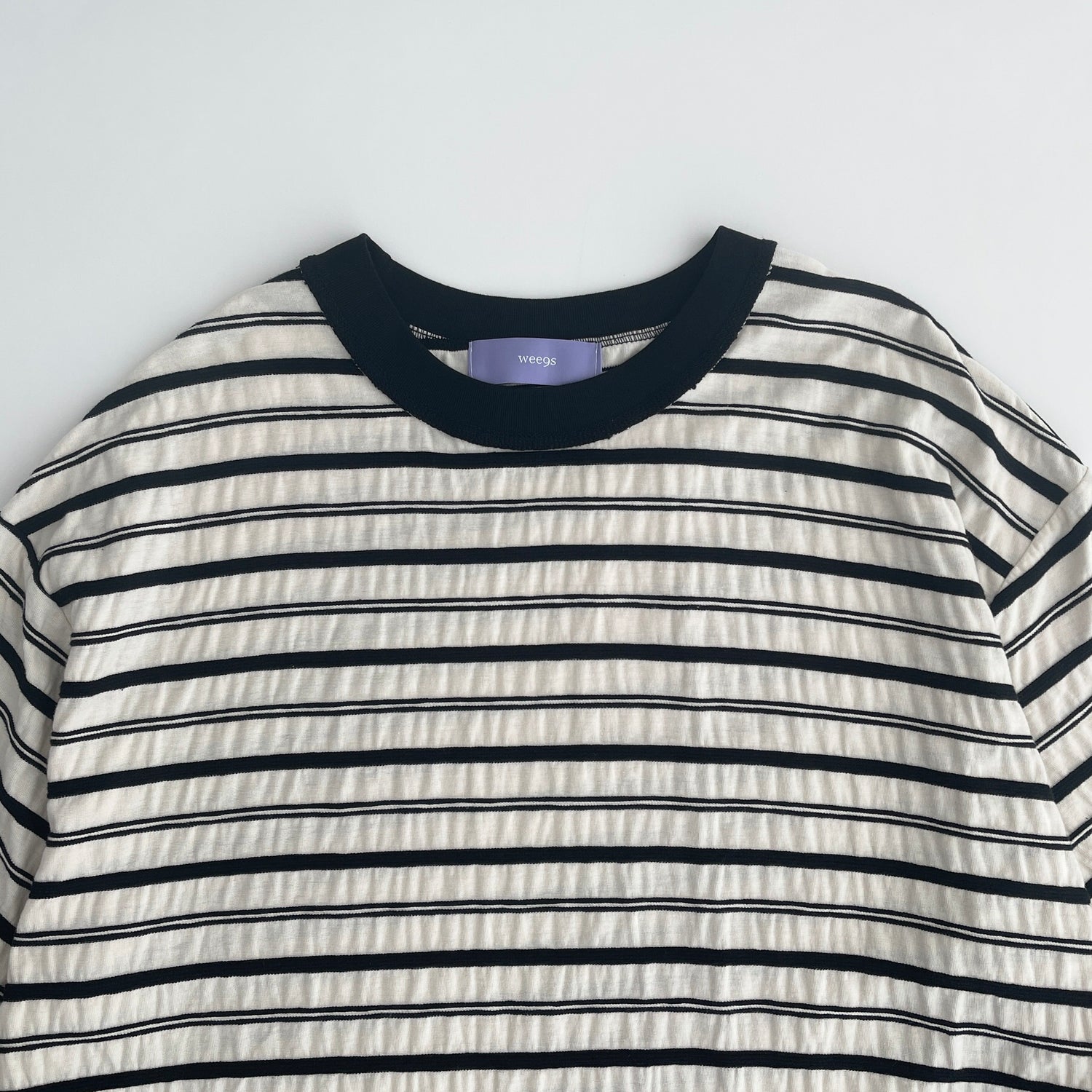 【SAMPLE】loose border tee / black