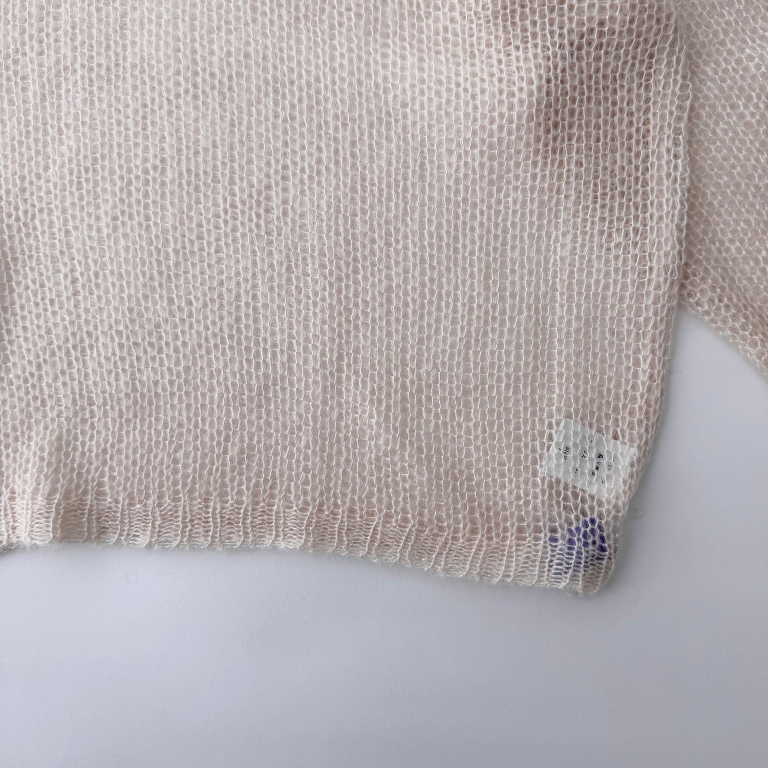 cinnamon mesh knit / ivory