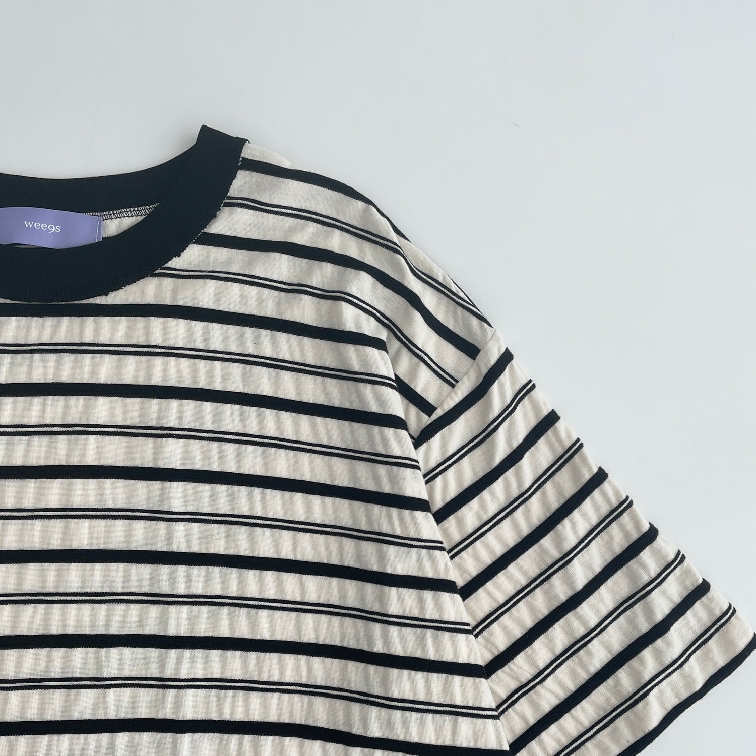 【SAMPLE】loose border tee / black