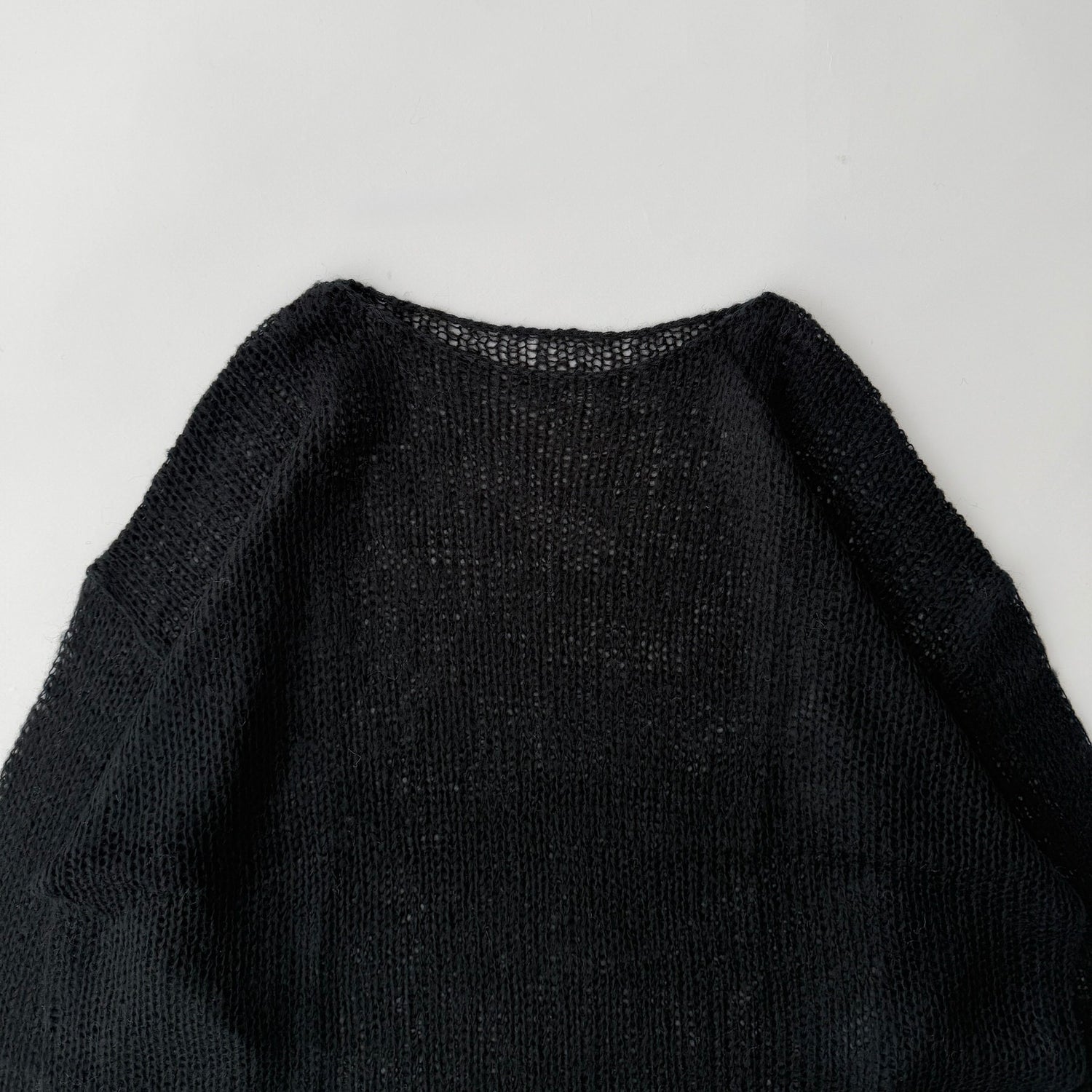 cinnamon mesh knit / black