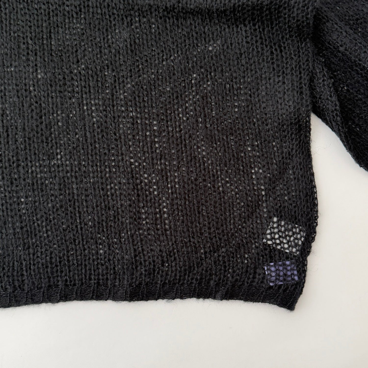 cinnamon mesh knit / black