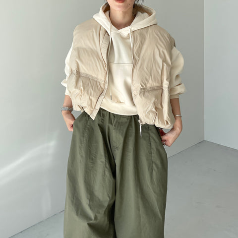 egg short hoodie / ivory