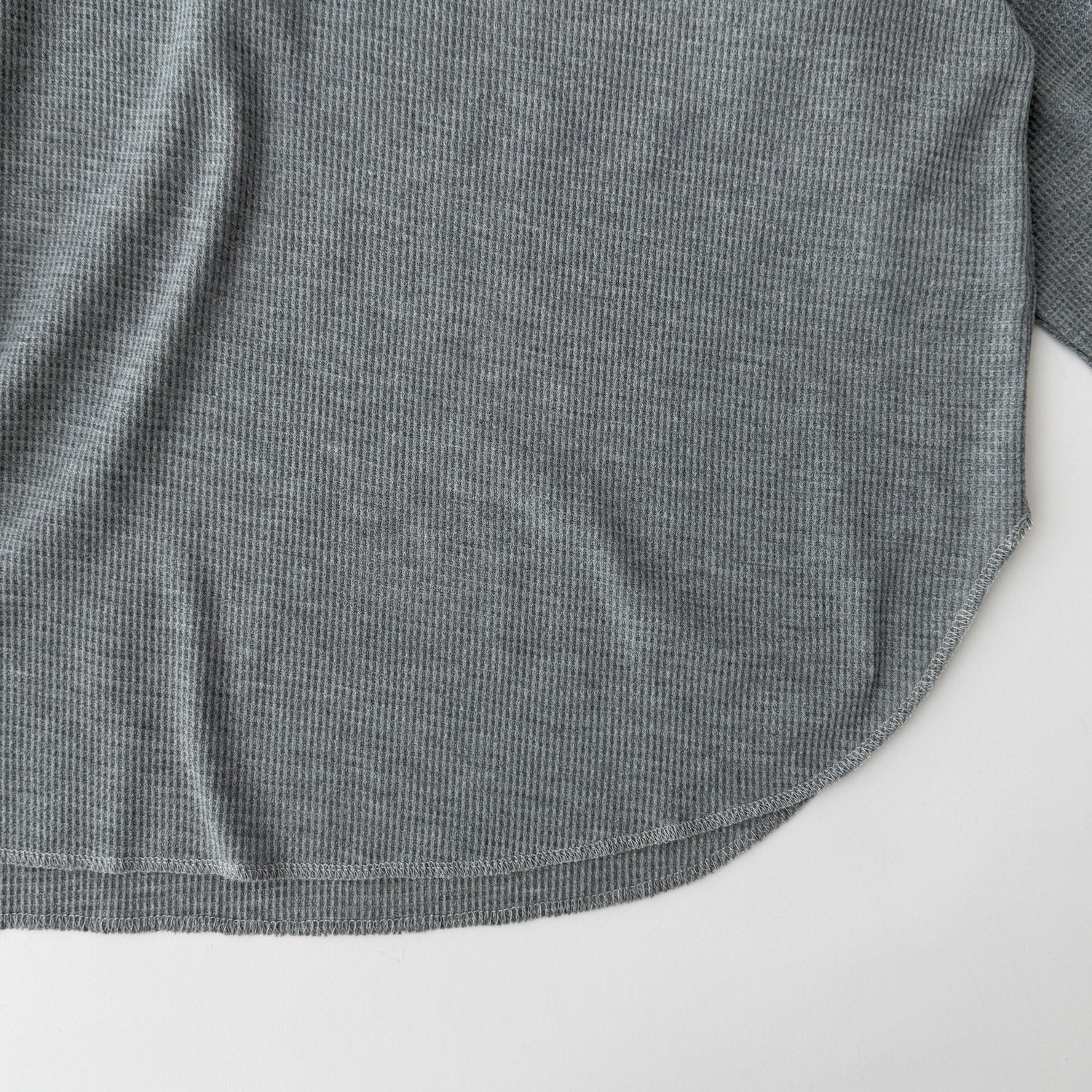 waffle sleeve long tee / gray