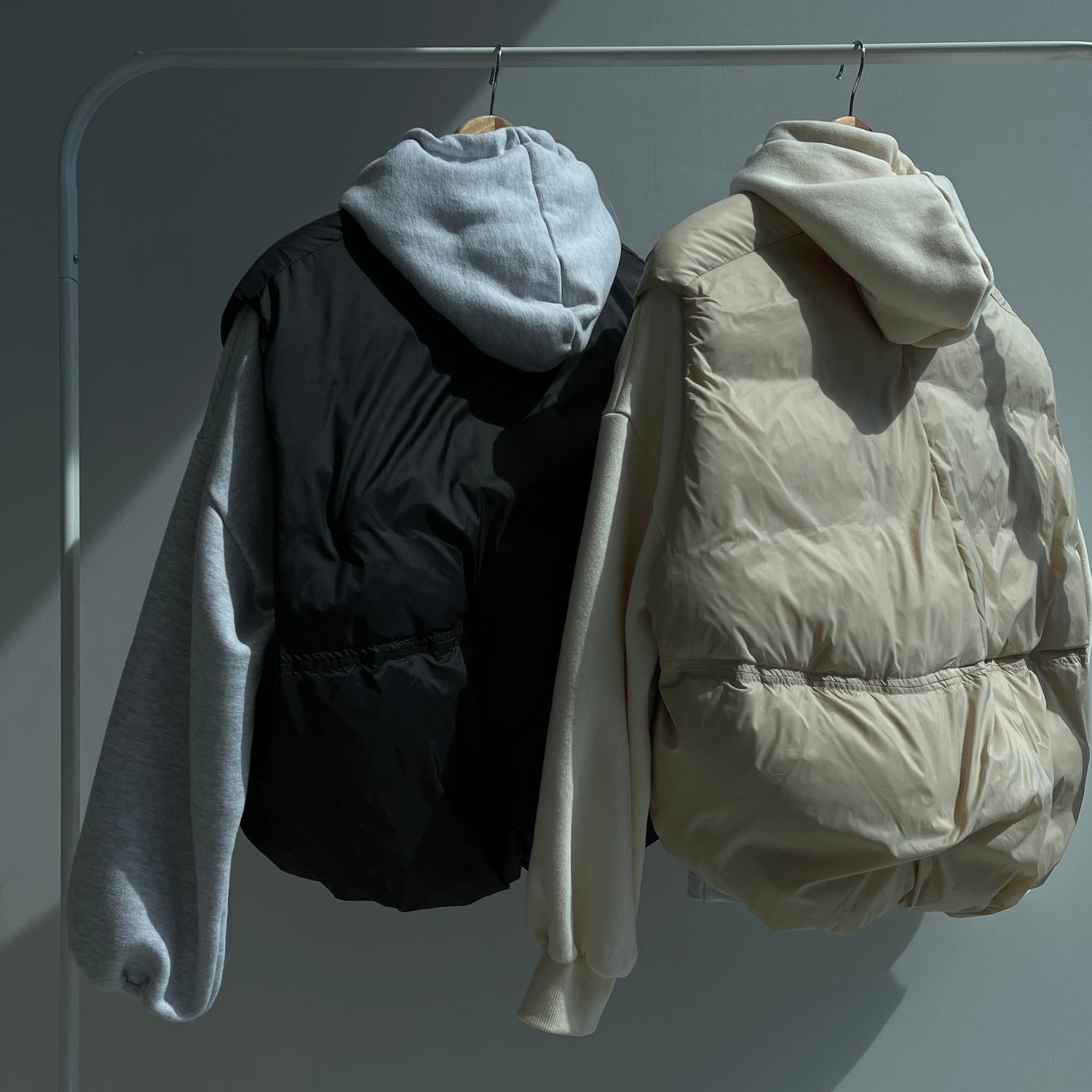 egg down vest / beige