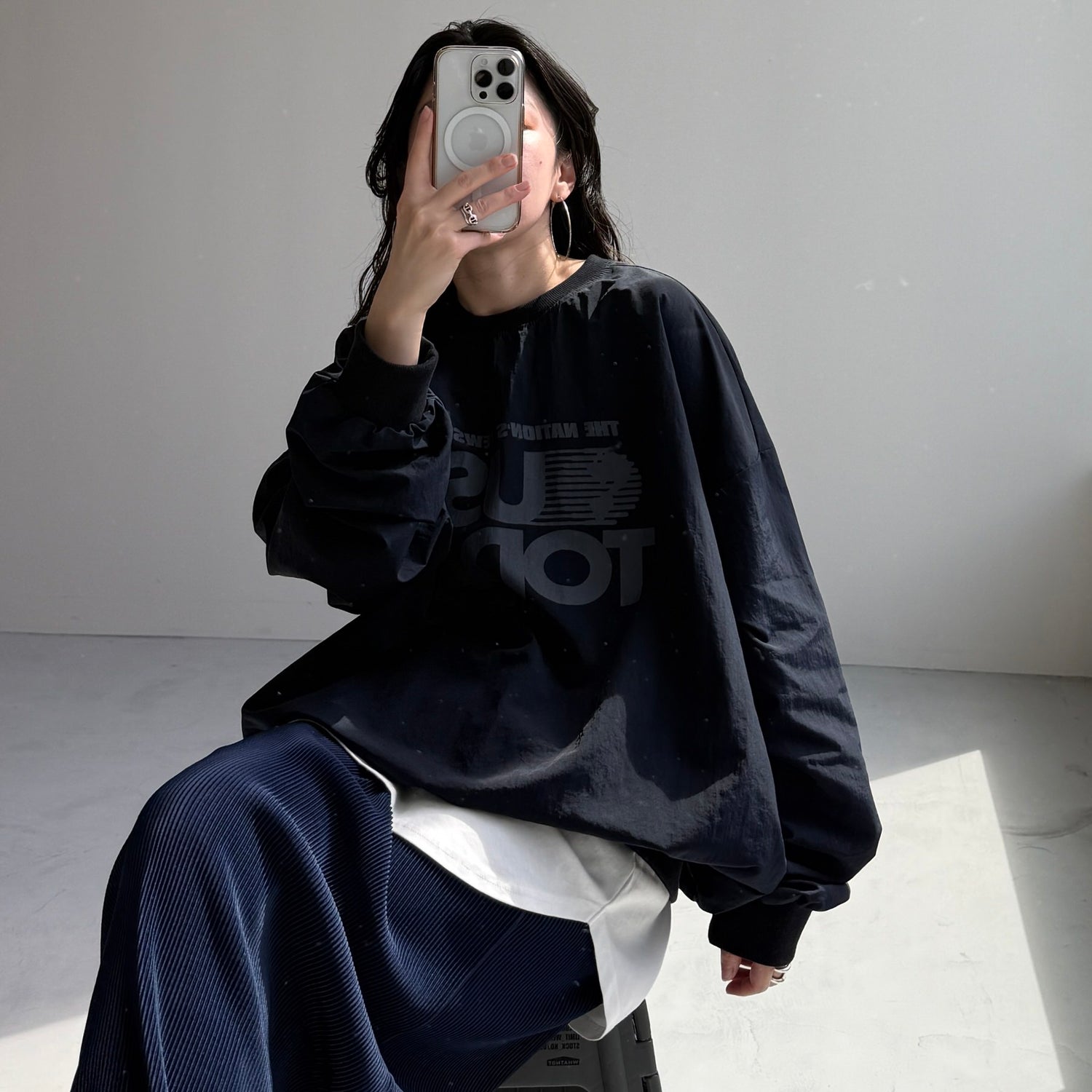 USA TODAY nylon tee / dark navy