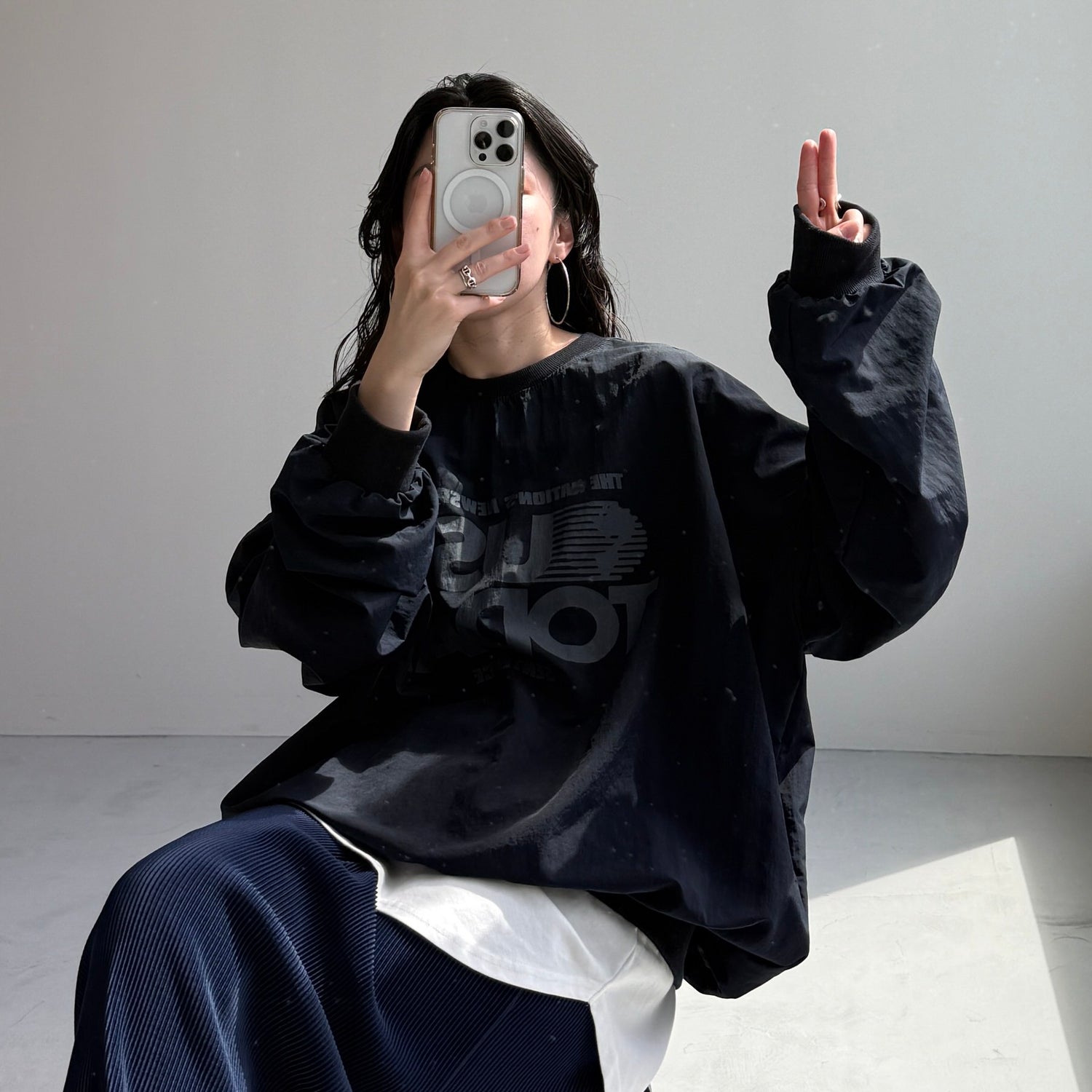 USA TODAY nylon tee / dark navy